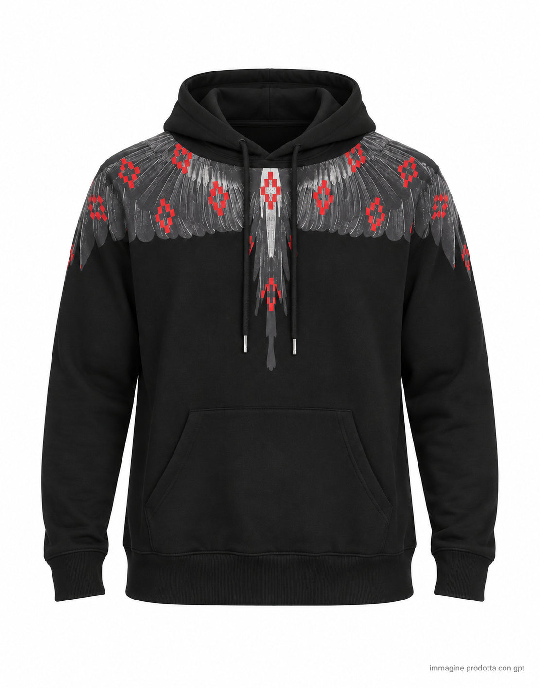 Hoodie Man Black - Logo bird