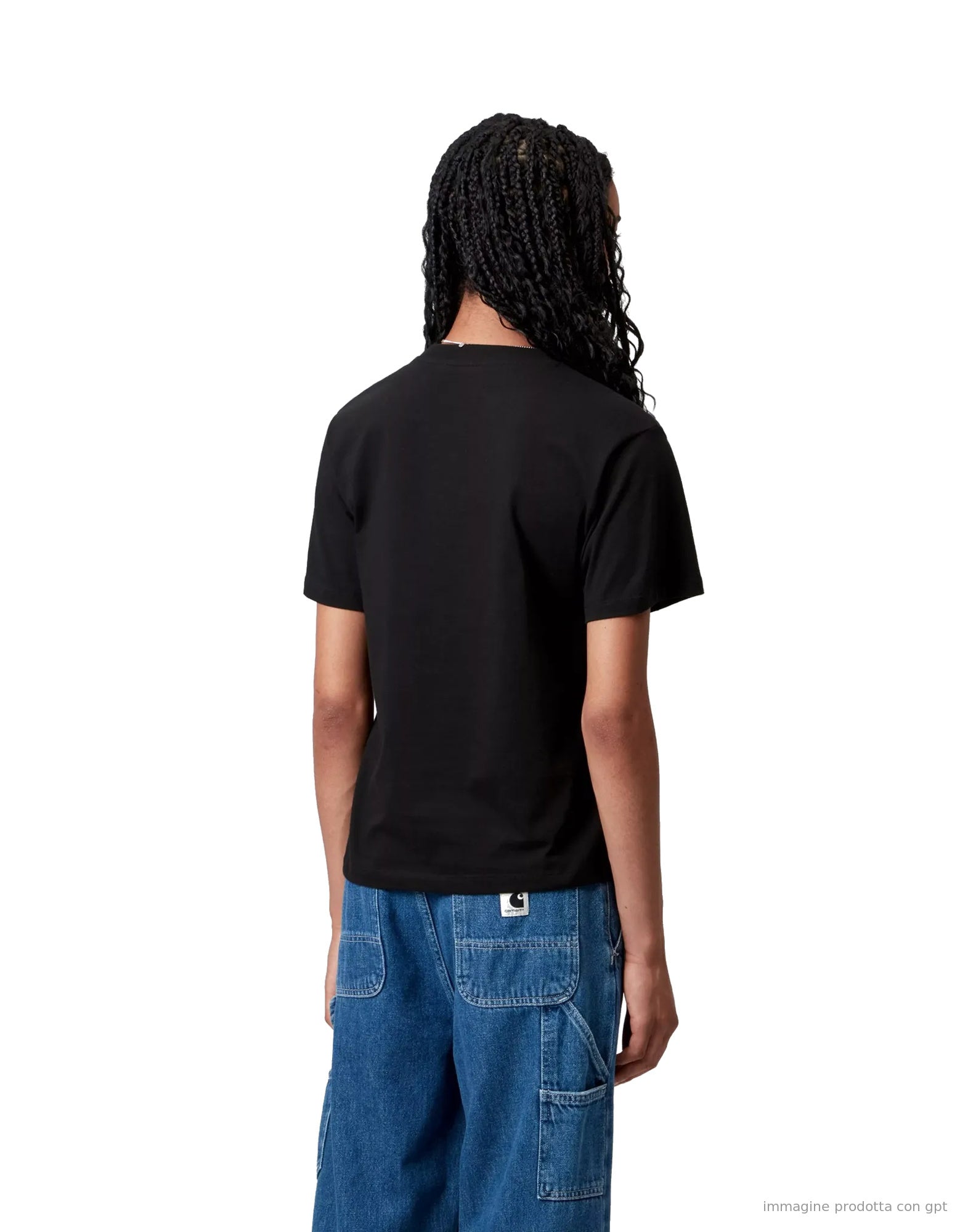 Pocket T-Shirt Organic Cotton Single Jersey Black