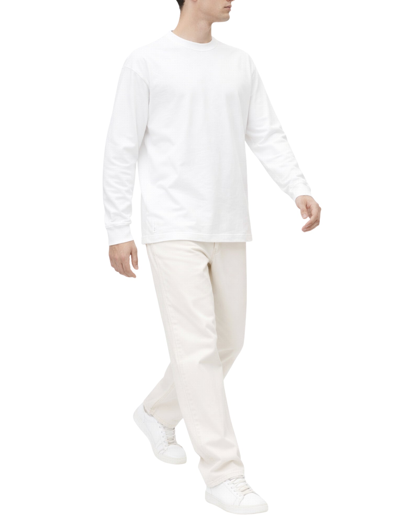 임기. 브래드 티셔츠 옵틱 화이트 긴팔 레귤러핏 헤비웨이트 저지 티셔츠 화이트 OPTIC