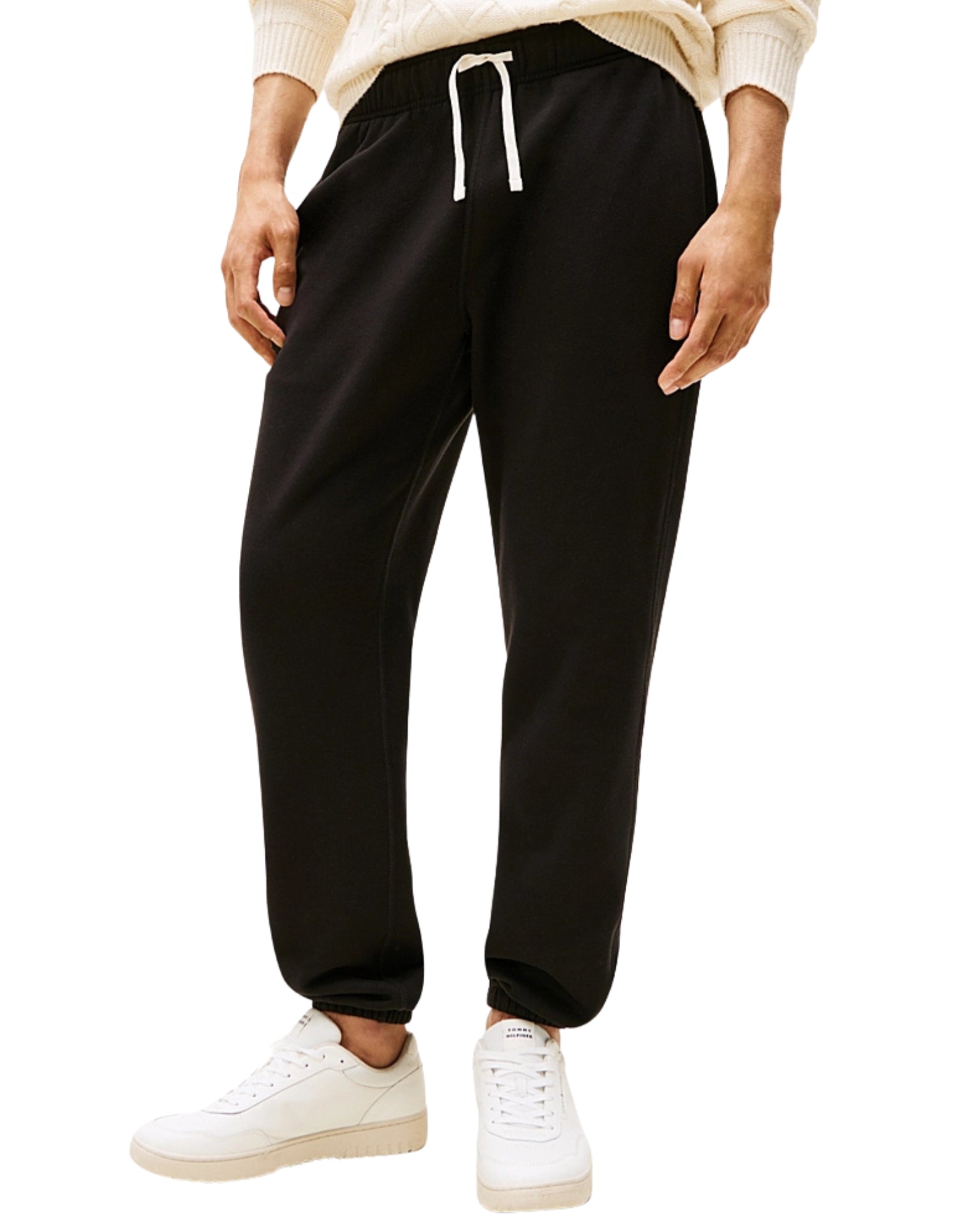 37231 BDS SCHWARZE FLEECEHOSE - Pantaloni - TOMMY HILFIGER