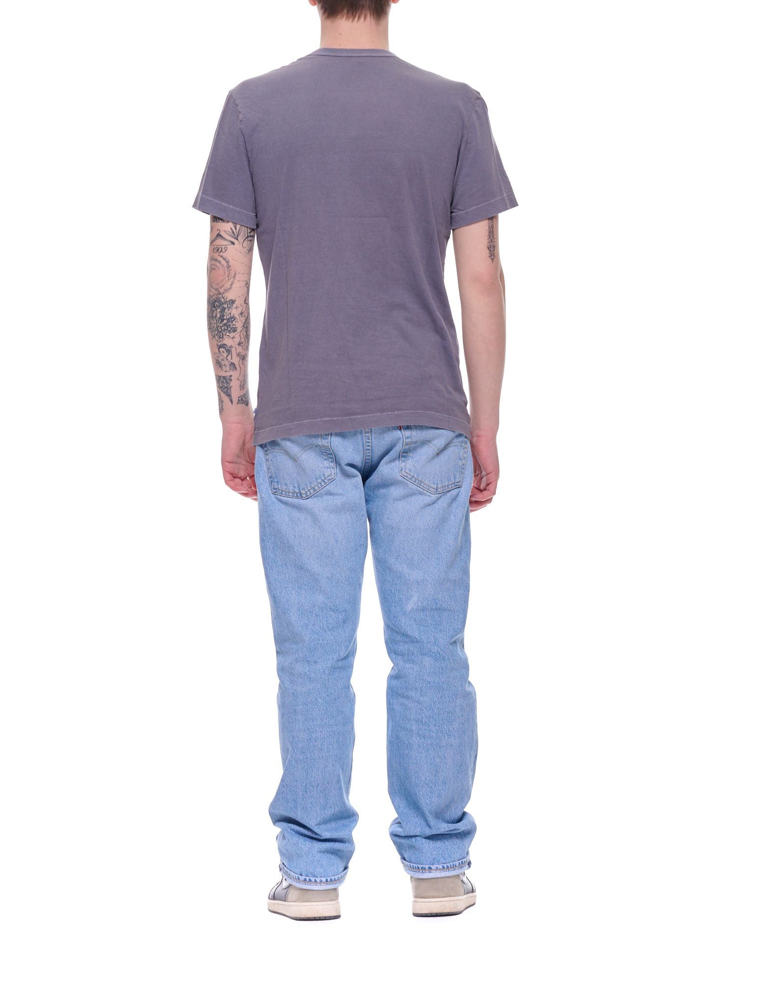 James Perse S/S Crew Neck Men’s Cotton T-Shirt Cavalry Regular Fit MLJ3311 CLVP CAVALRY