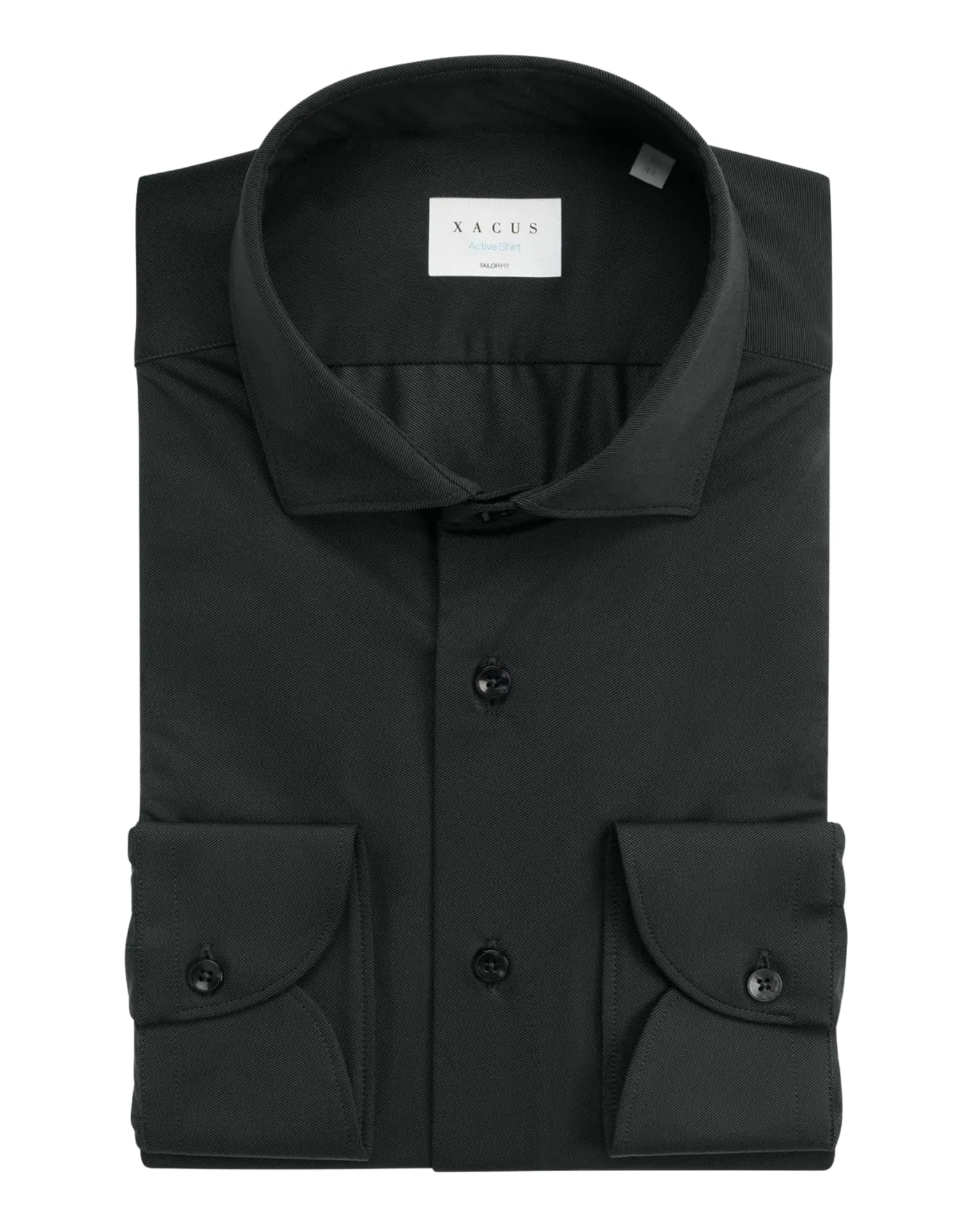 Xacus Dark Green Twill French Collar Shirt Tailor Custom Fit Men Italy ACT558ML 11460.032