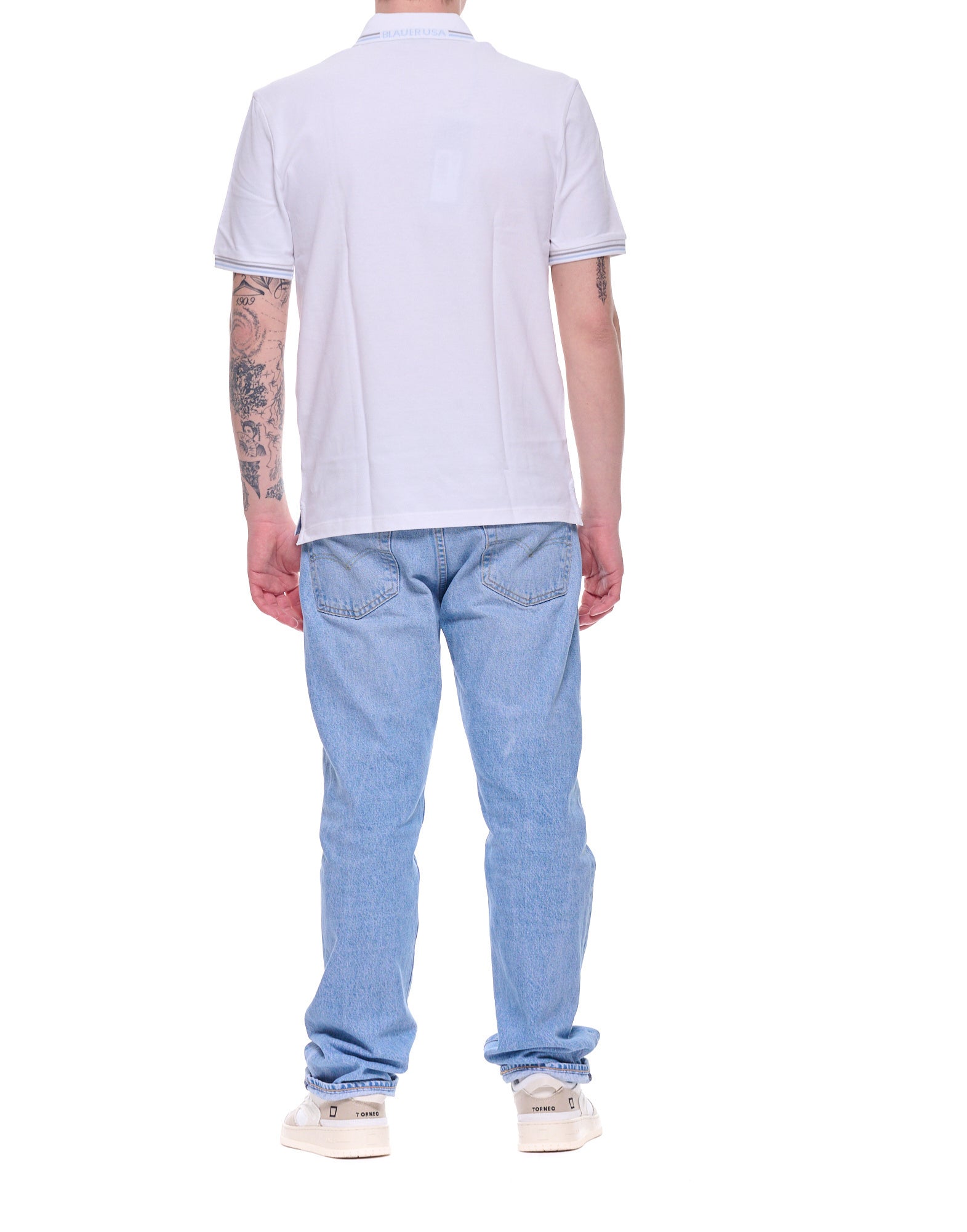 Blauer Agassis Cotton Polo Shirt with Contrast Tipping – Optic White Men’s 26SBLUT02293-006801 100