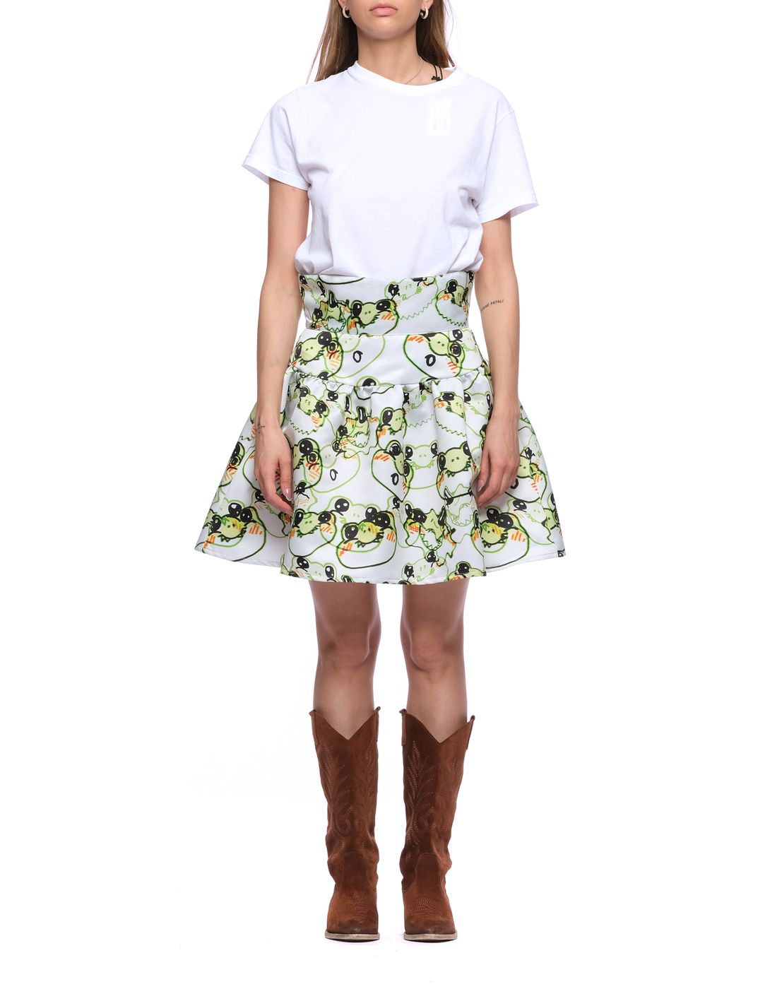 Skirt woman 1030WGB 80 VERDE WHITE*