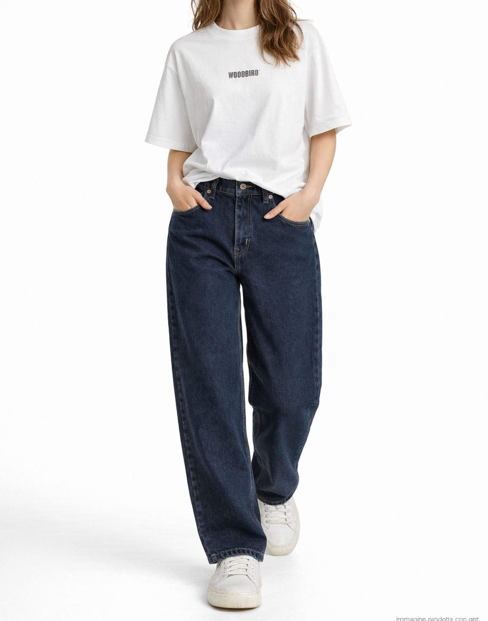 Woodbird WBCarla 90s Rinse Jeans 90s جينز أزرق للنساء 2235-101 أزرق