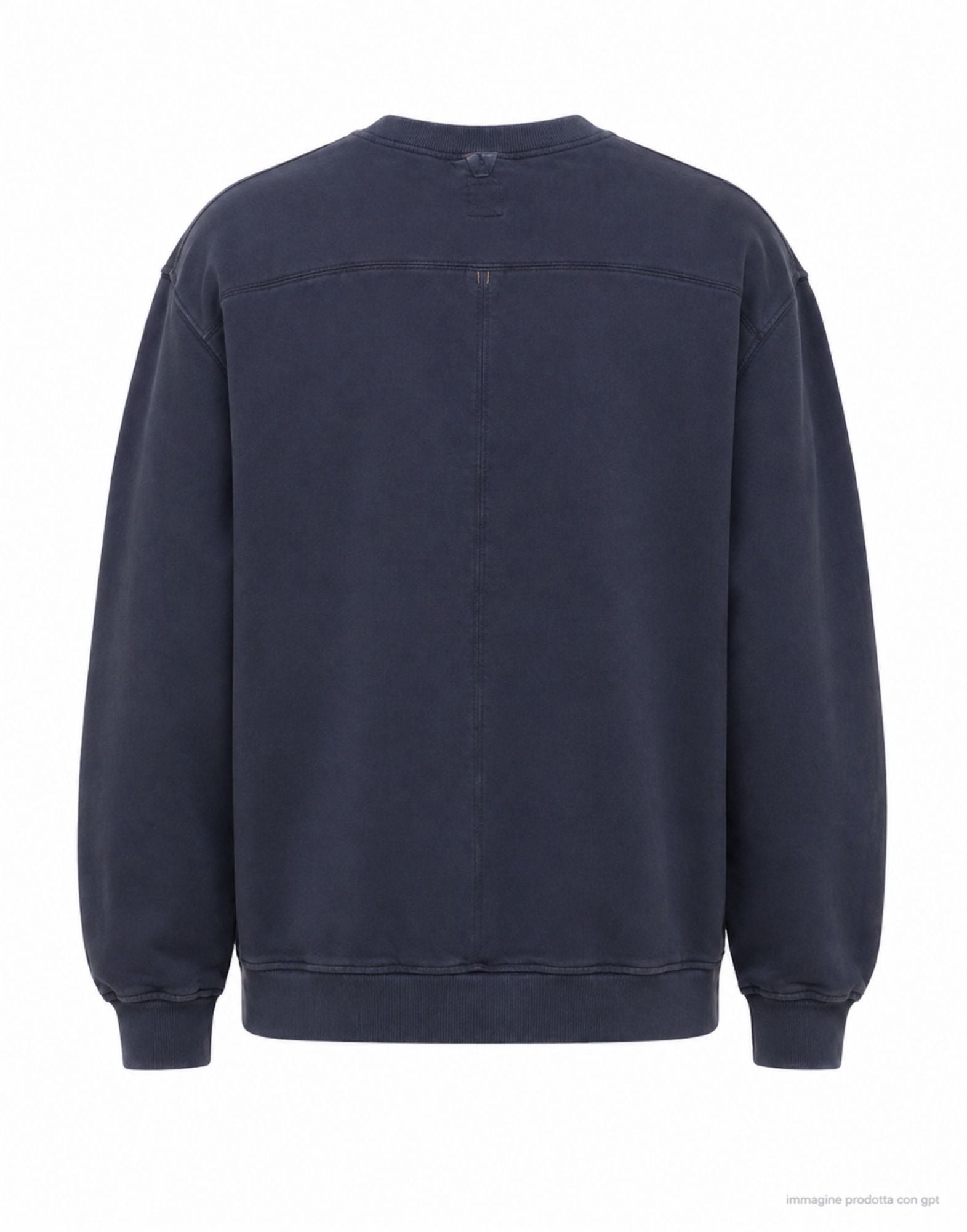 Sudadera de algodón con cuello redondo para hombre Nordic Denim The One Sweat Negro azabache, corte regular, manga larga 25-25-701 NEGRO AZAR