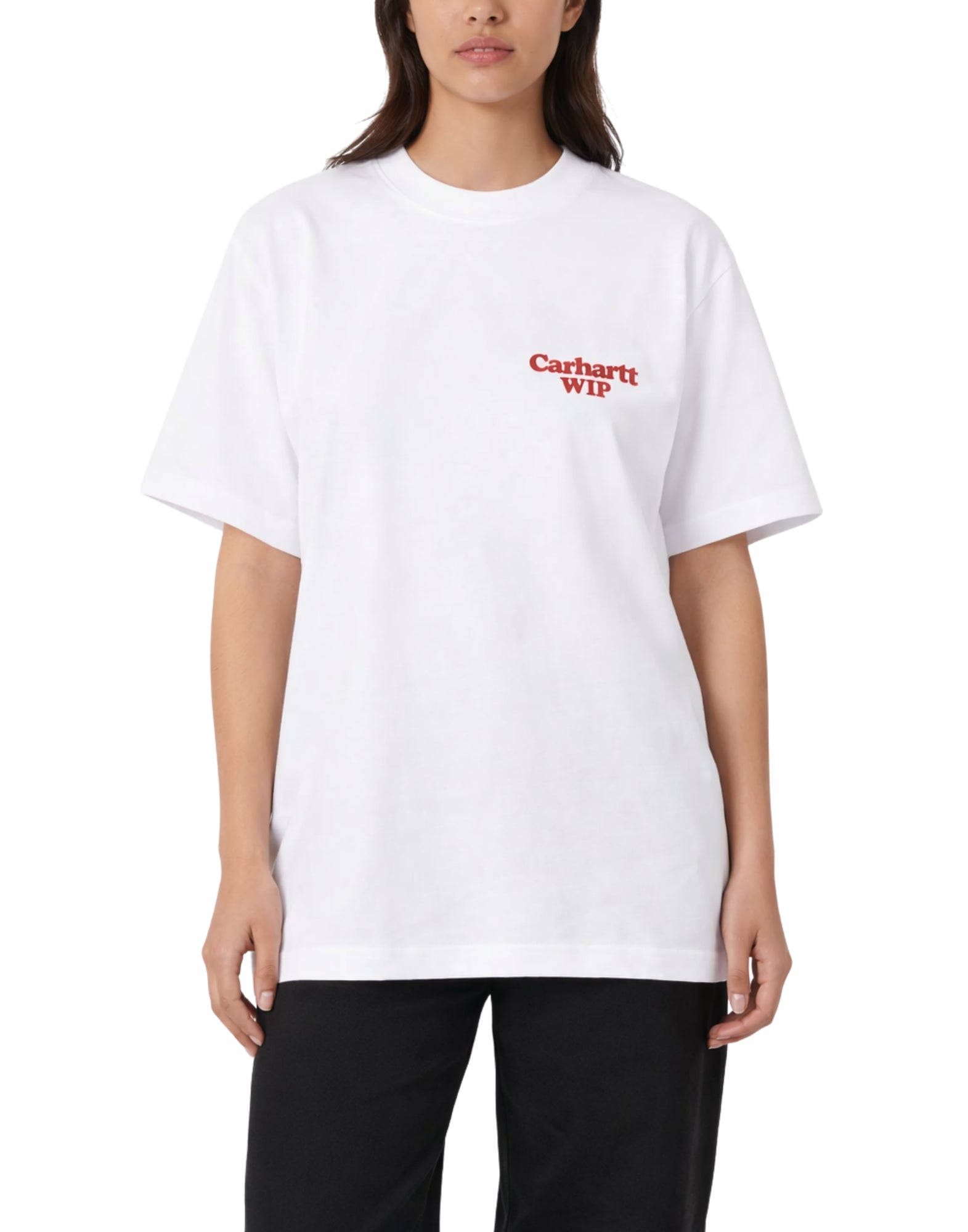 Carhartt WIP W' S/S Spoiled T-Shirt Organic Cotton White Women’s I036389 02XX03 WHITE