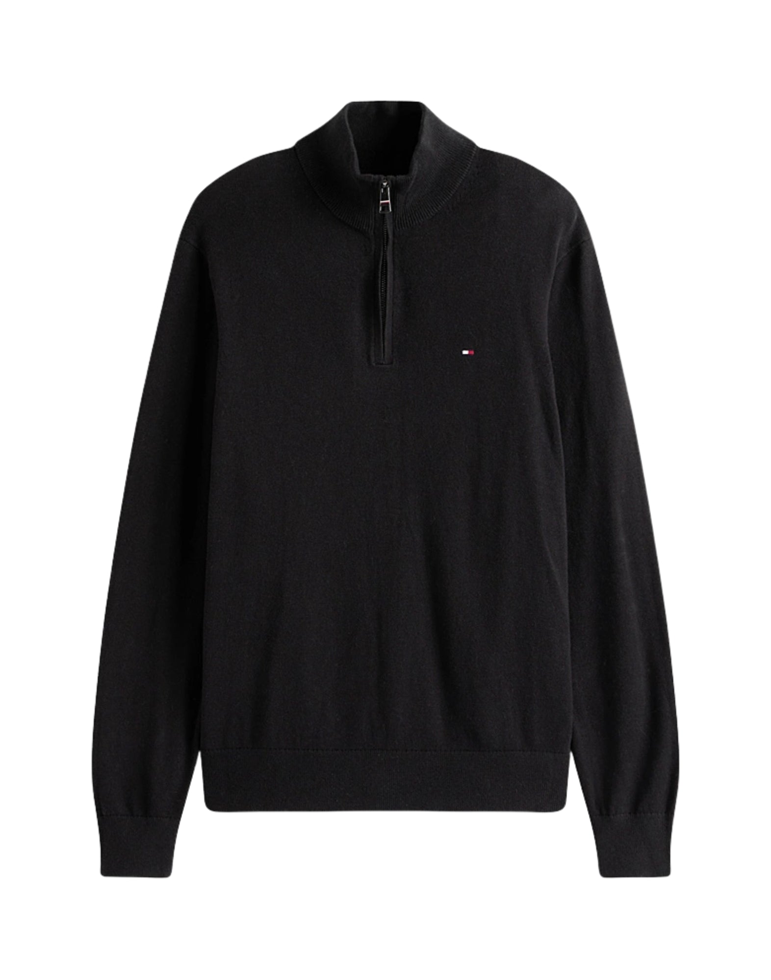 28049 BDS BLACK ZIP MOCK CASHMERE - Maglieria - TOMMY HILFIGER