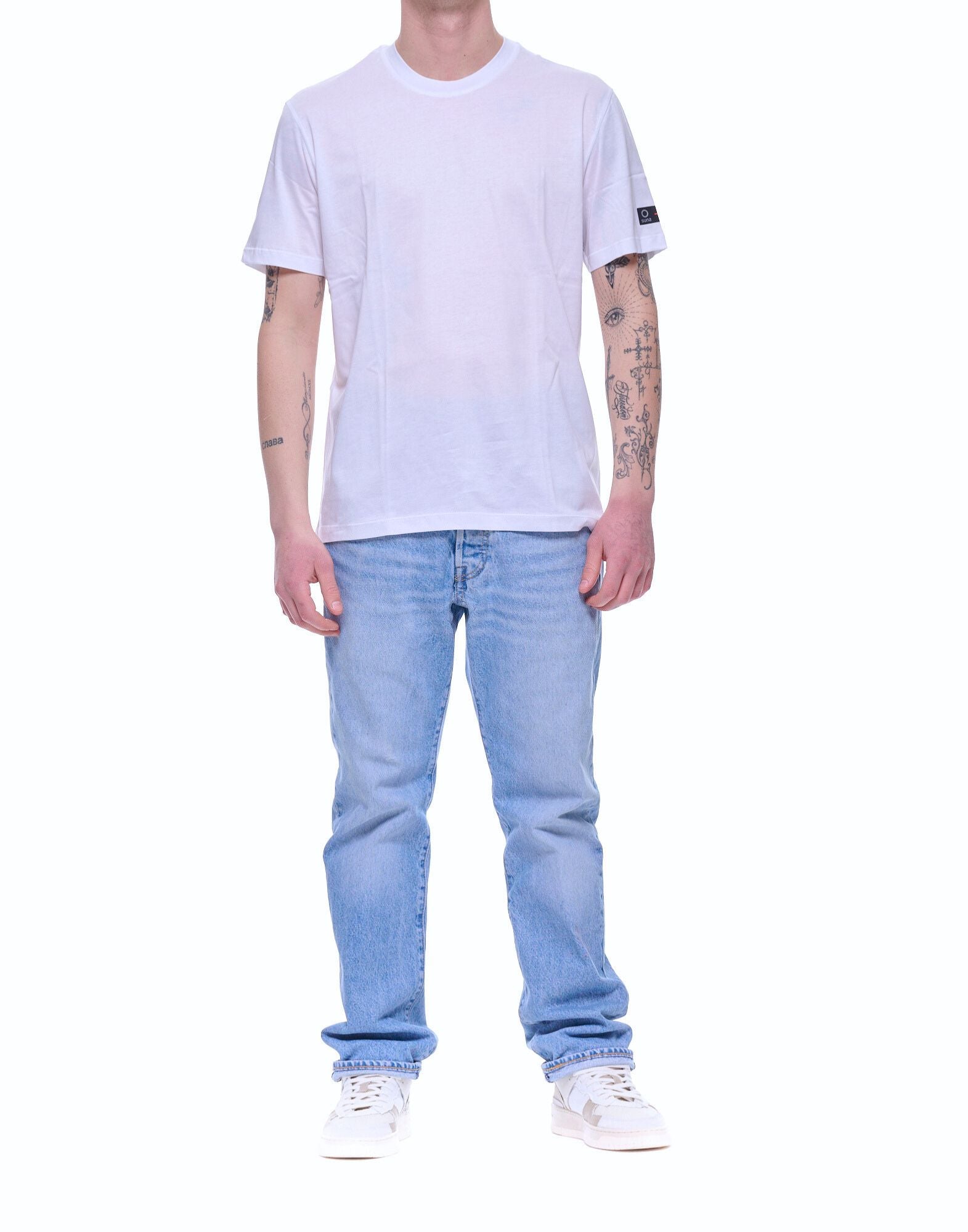 SUNS Paul Lux Mercerized Cotton T-Shirt White Men’s TSS6108U V2 WHITE