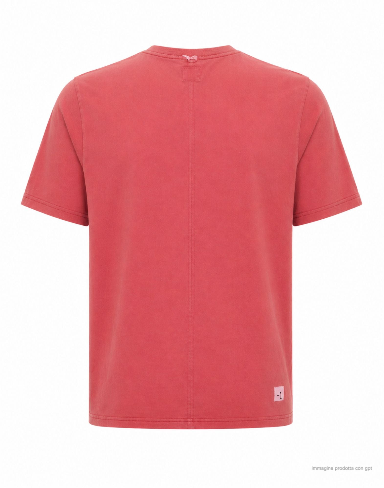 Camiseta Nordic Denim The One de algodón con cuello redondo para hombre, rojo desteñido, corte estándar, Short Funda 20-85-918 ROJO DESTINADO