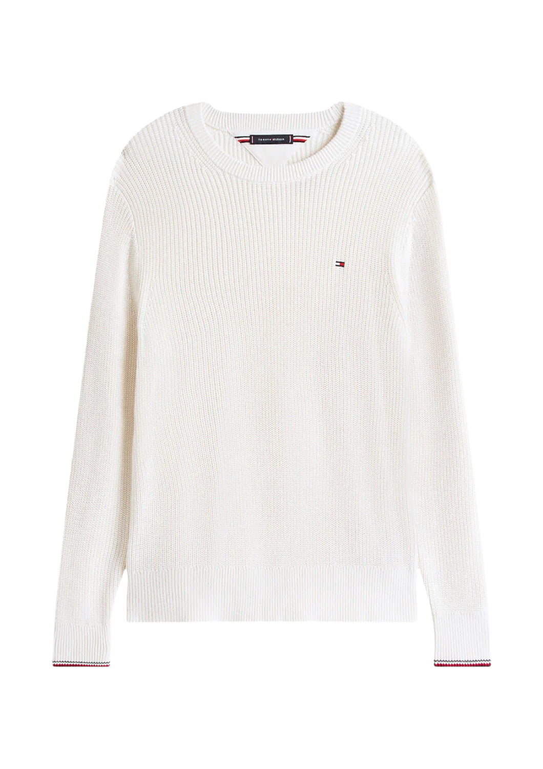 41516 Z00 IVORY CREW NECK SWEATER - Maglieria - TOMMY HILFIGER
