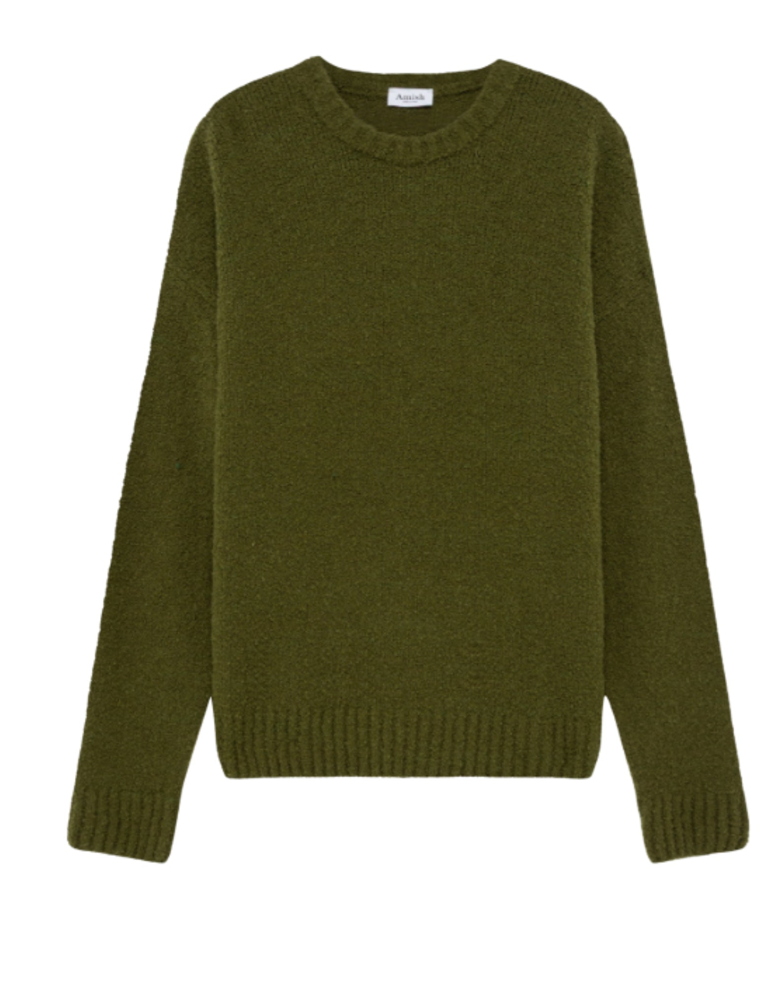 CN37 C0514 ACID GREEN CREW NECK SWEATER - Maglieria - Amish