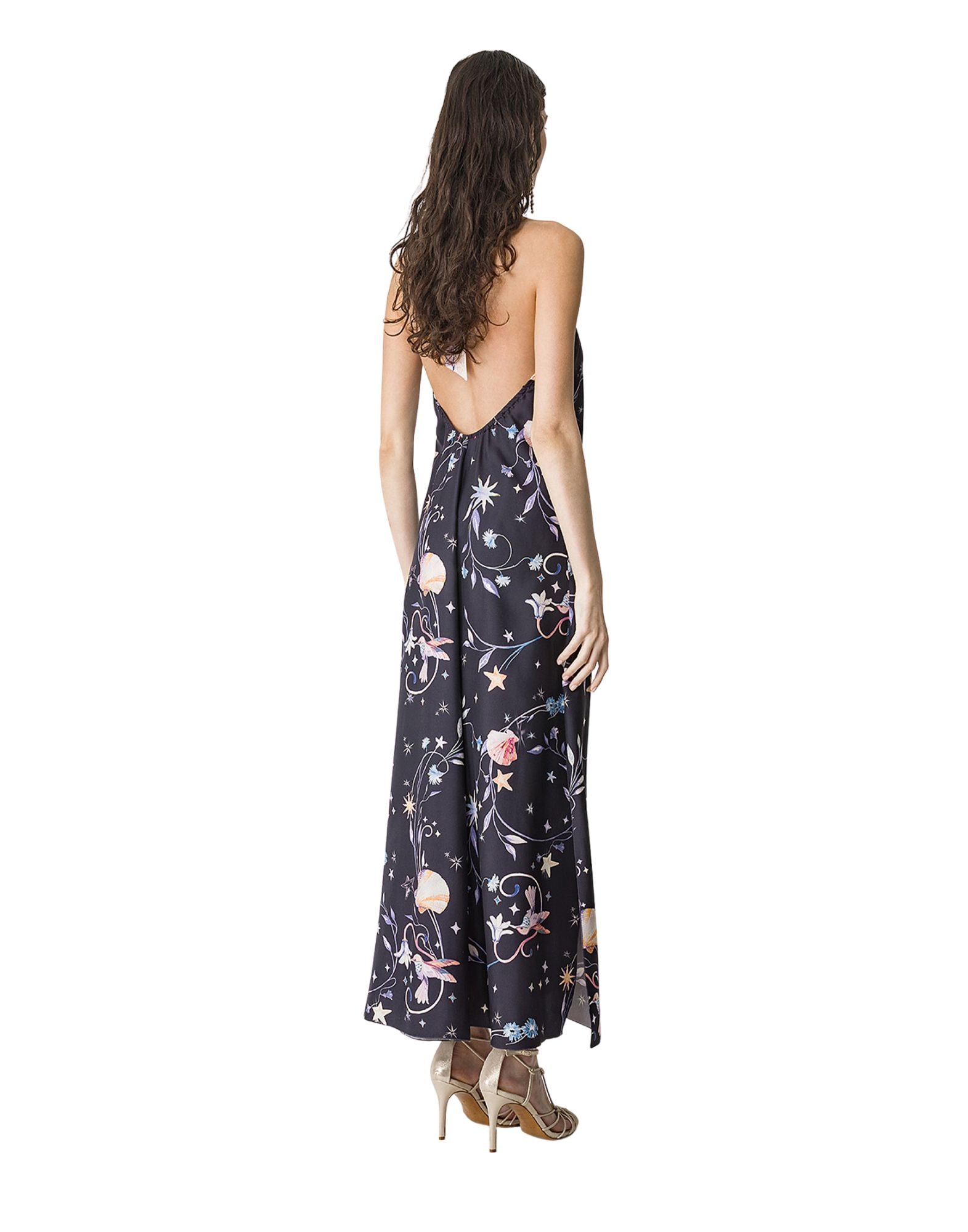Forte Forte Long Elegant Deliverance Print Dress Midnight Women’s 14923 MY DRESS MIDNIGHT