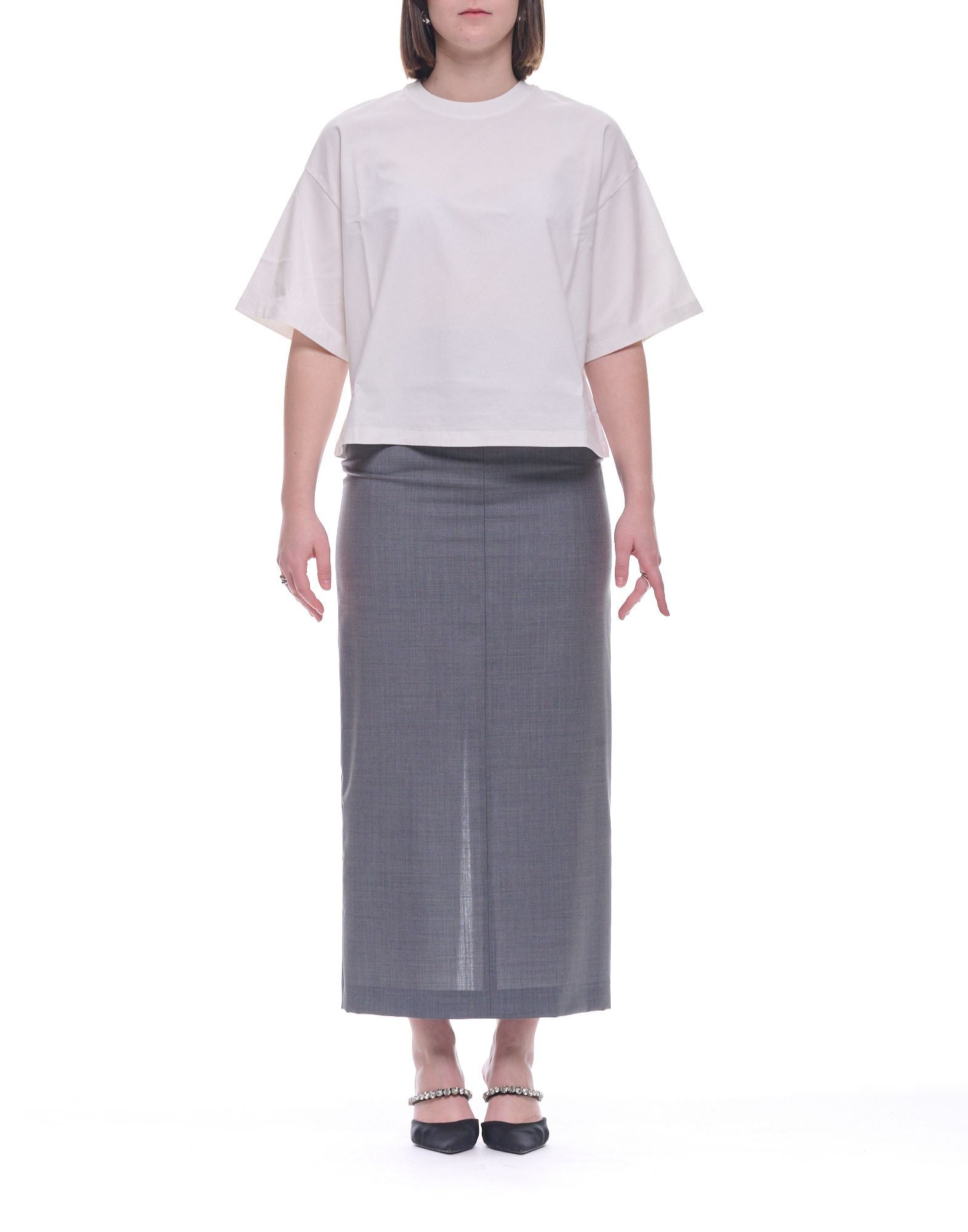 Hevò Morigino White Cotton T-Shirt Women 040 MORIGINO W L700 0601