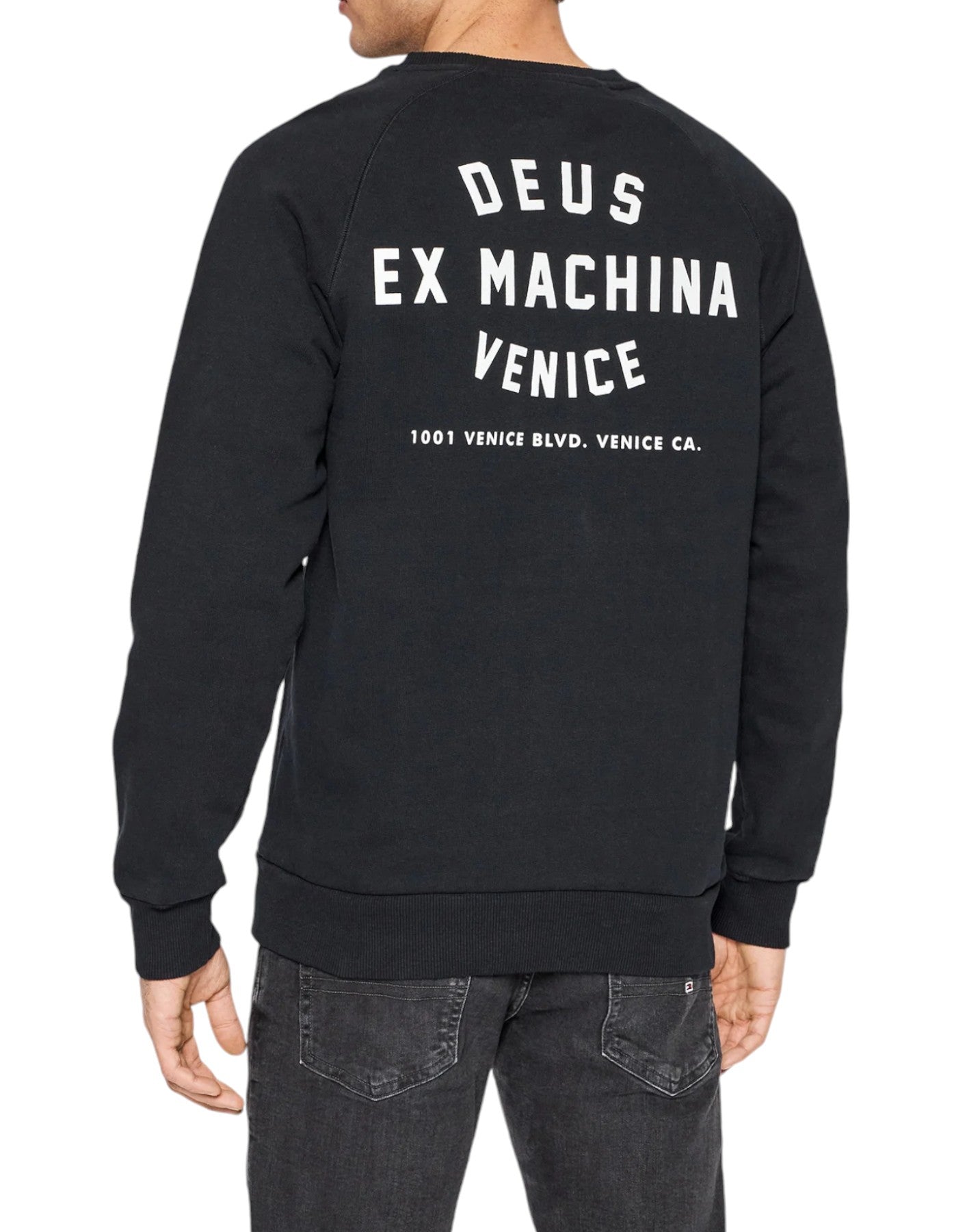 Sweatshirt for man DMW48259D VENICE BLACK Deus Ex Machina