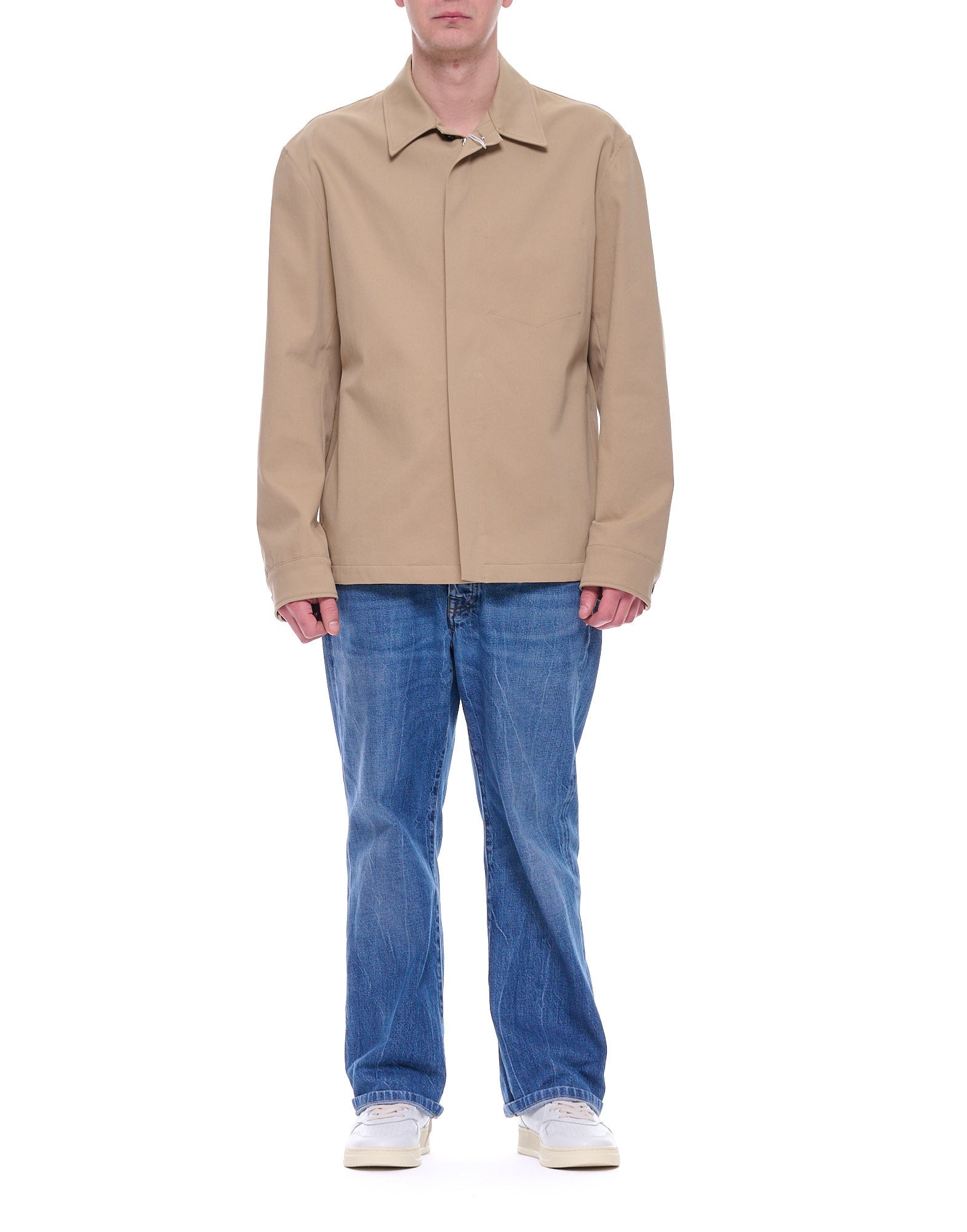Cellar Door Men’s Beige Cotton Teo Jacket with Zip Made in Italy JC090 05 BEIGE TEO JACKET