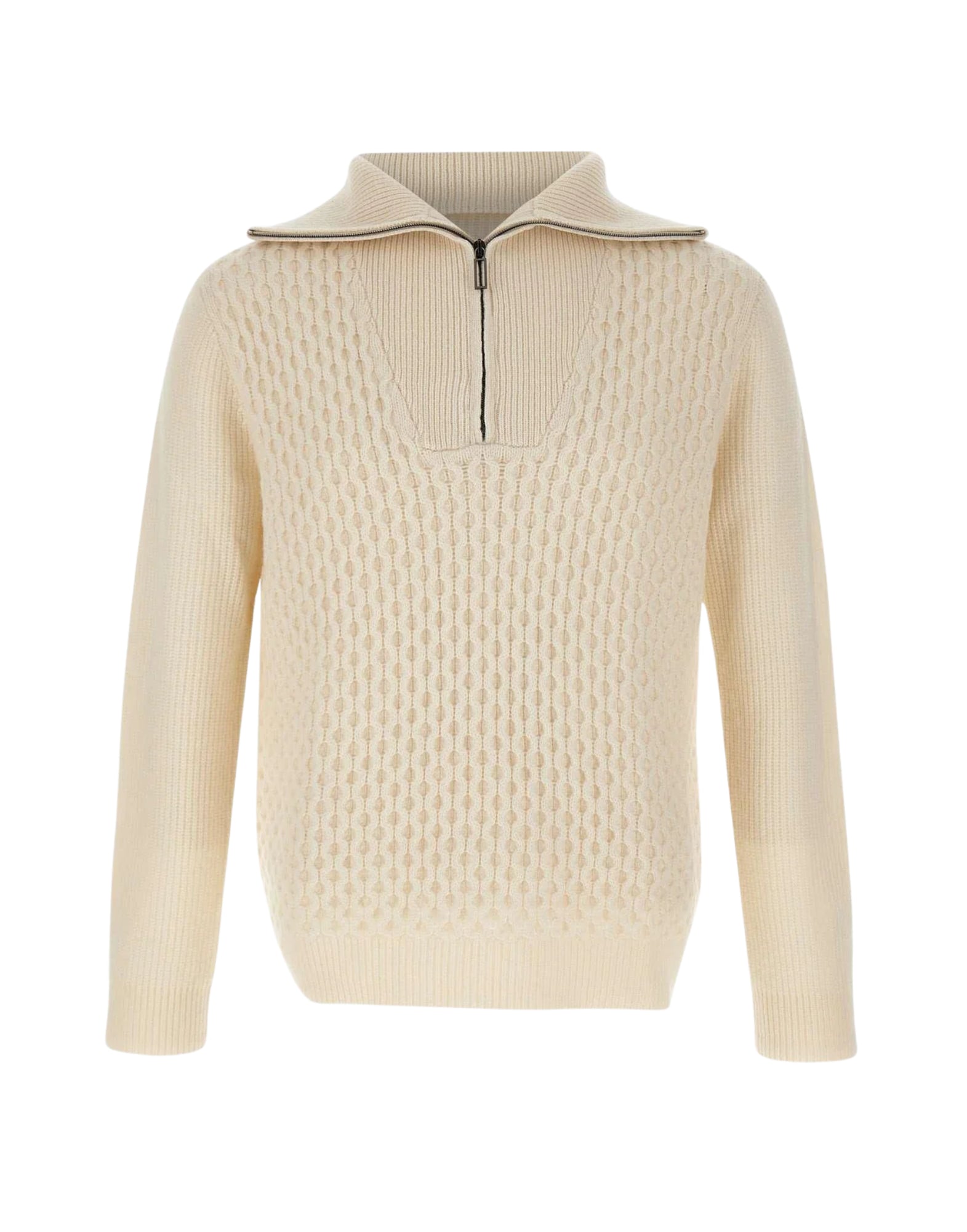 A067-1102 BEIGE LUPETTO ZIP - Maglieria - Paolo Pecora