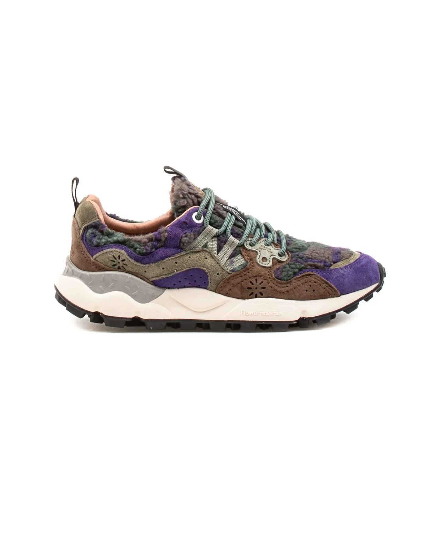Shoes woman YAMANO 3 UNI VIOLET BROWN Flower Mountain