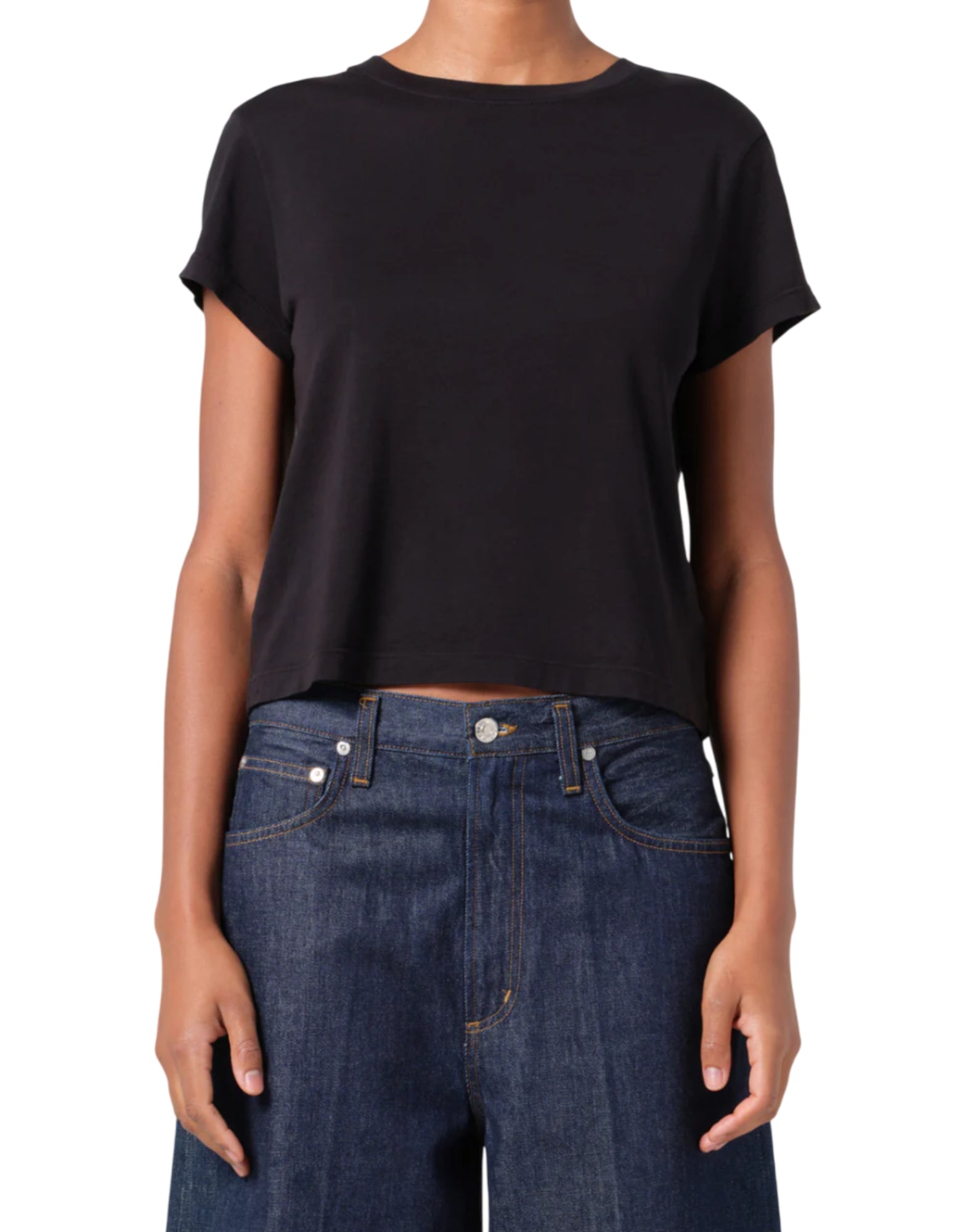 T-shirt woman A7180 1507 ADINE BLACK Agolde