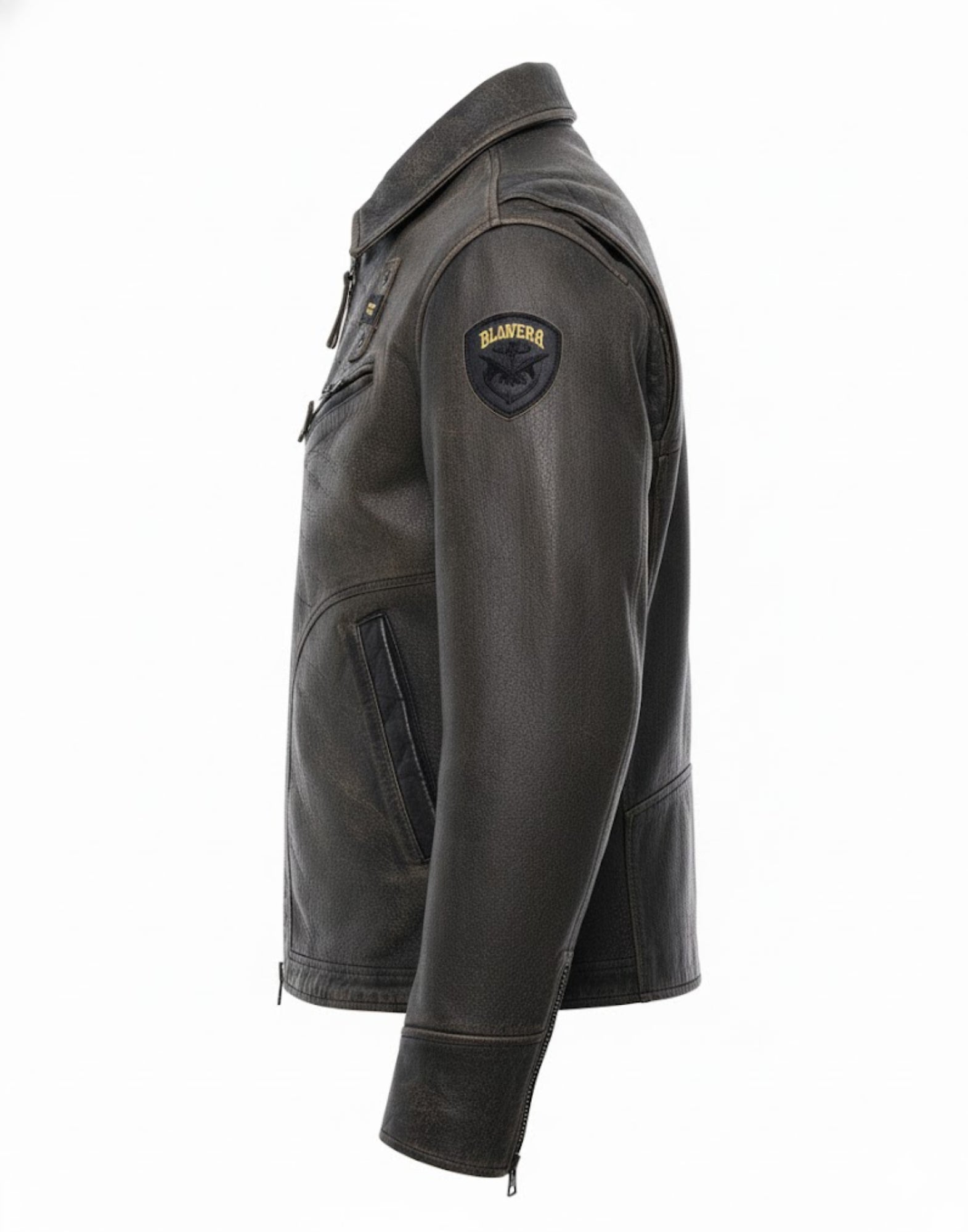 2313-7336 BLACK LEATHER JACKET - Giacche - Blauer