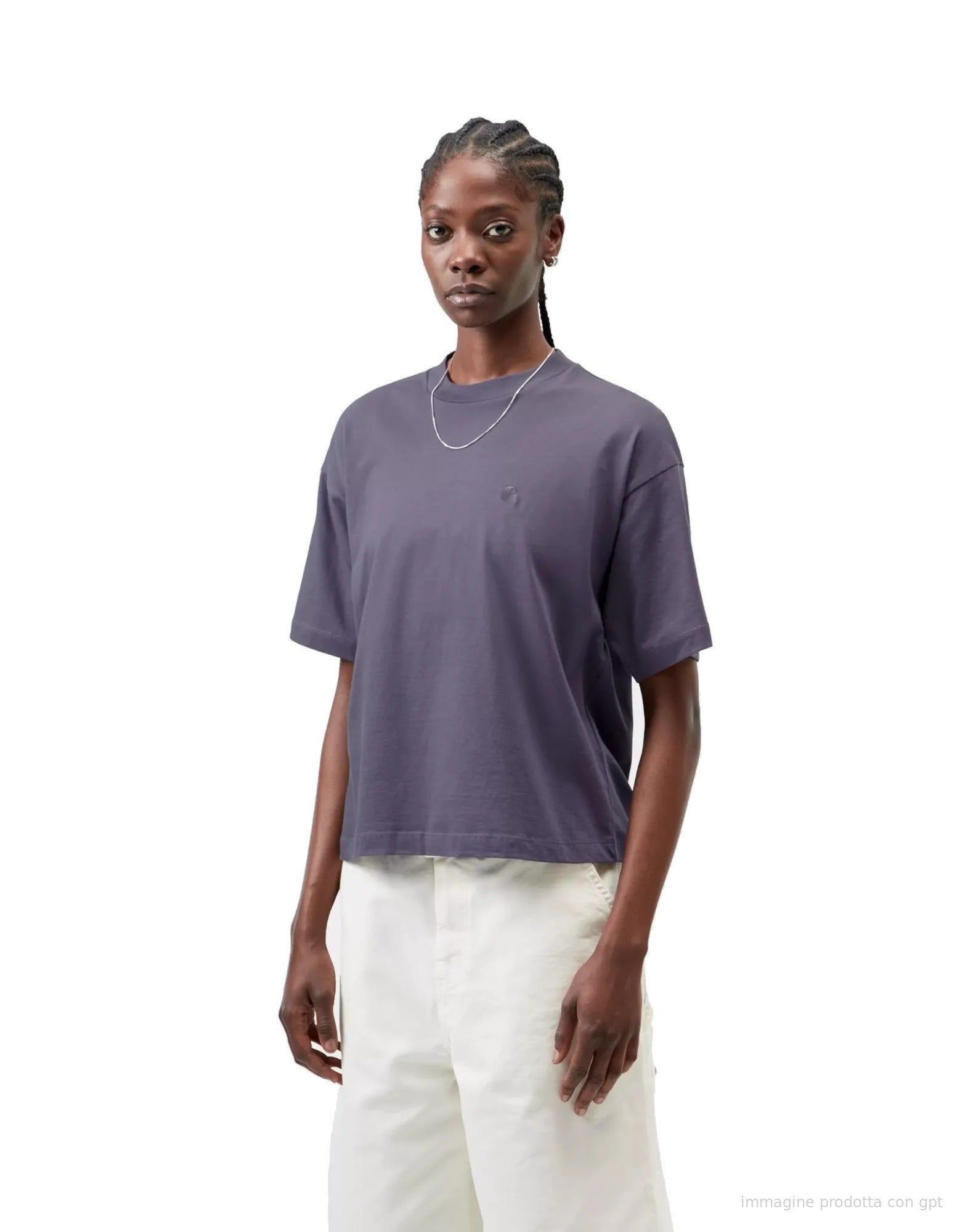S Chester T-Shirt Organic Cotton Single Jersey Shady Purple