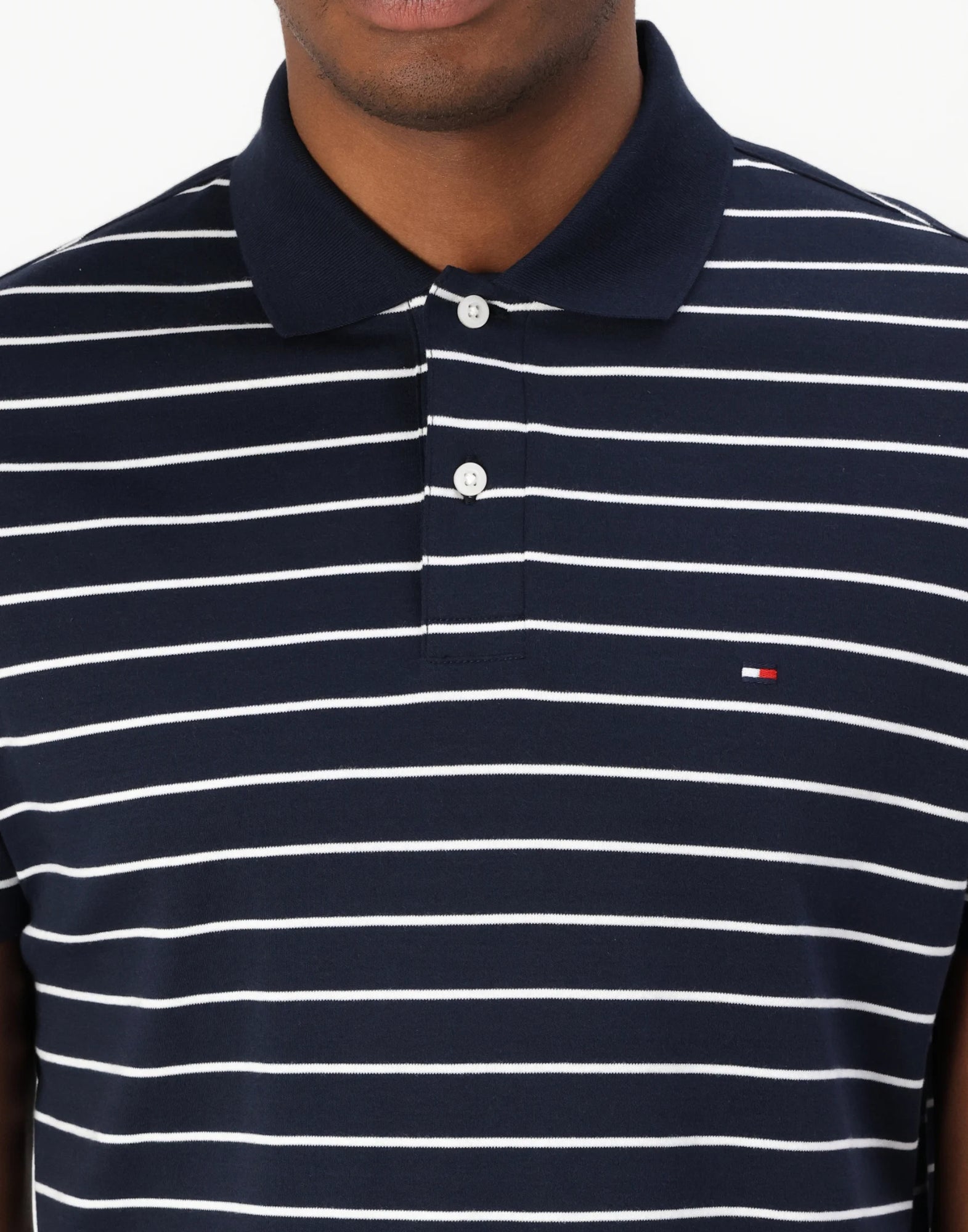 Polo Man MW0MW39994 0A7 Flüssige Baumwollpolo -Wüstenhimmel TOMMY HILFIGER