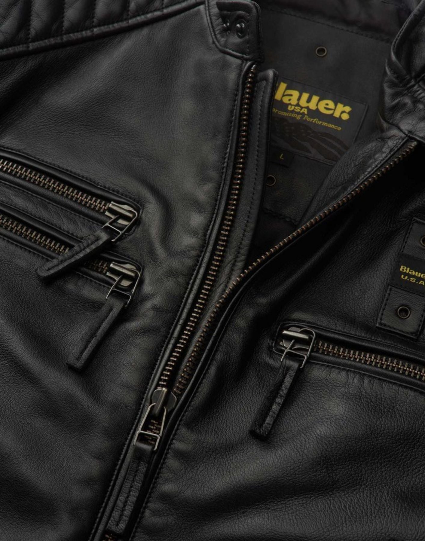 Leather jacket man 24WBLUL01381 999 Blauer