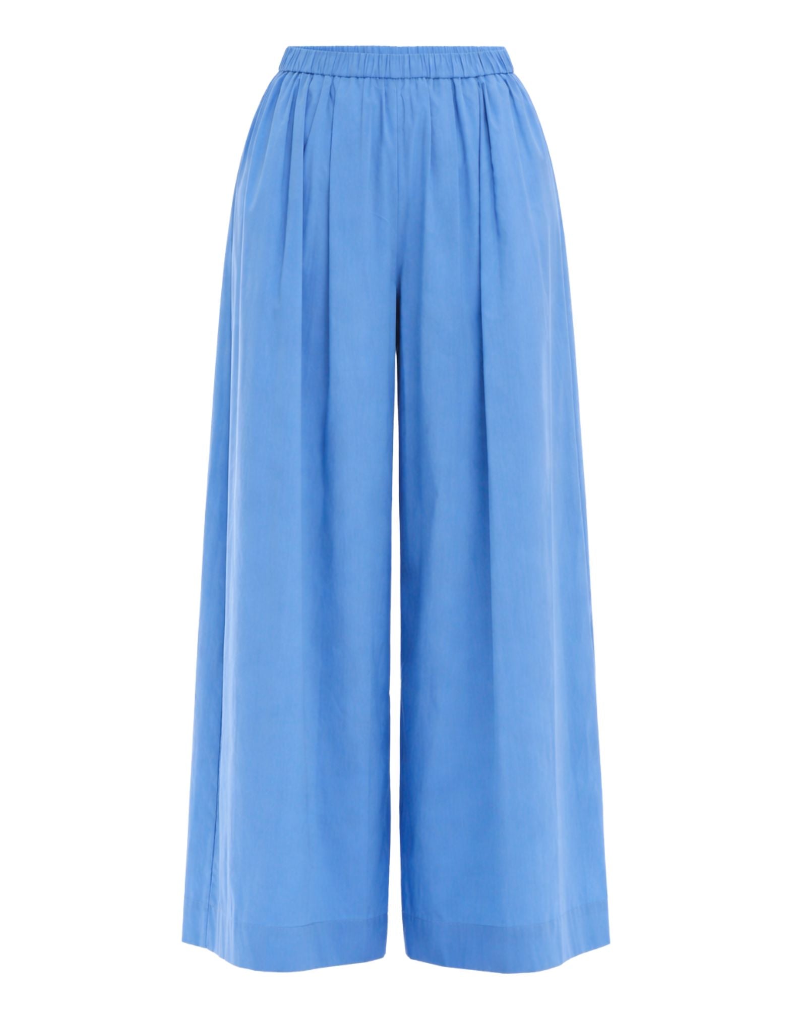 Meimeij Wide Leg Pants Cotton Blue Jasper Women E6/I/M6EB18 887 JASPER BLU