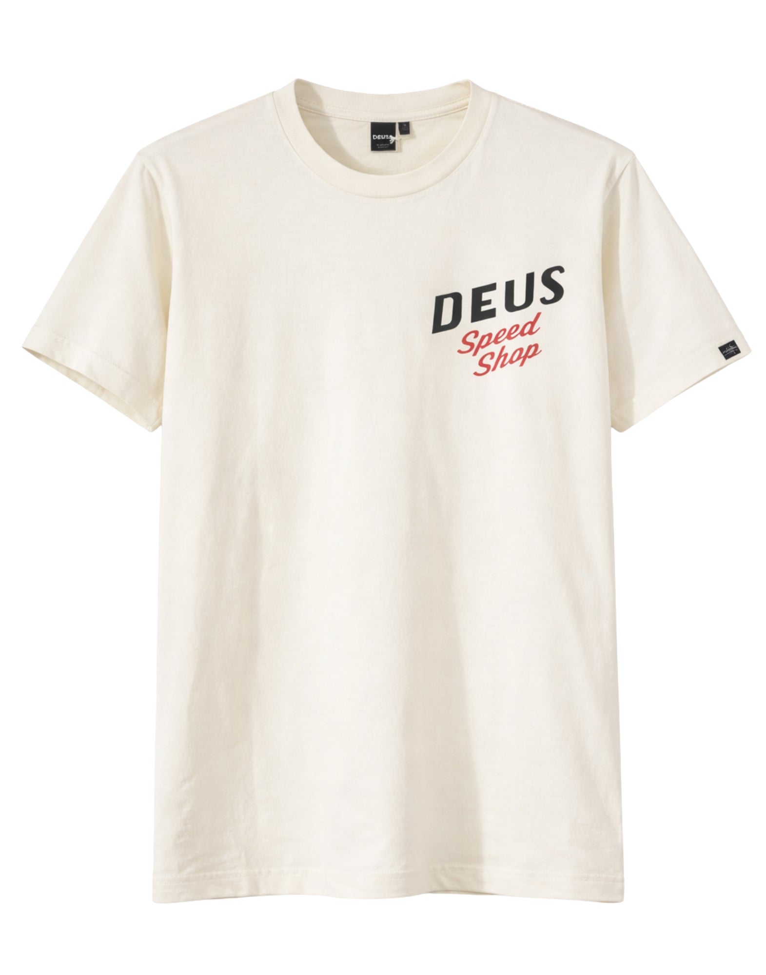 Deus Ex Machina Dogleg Speed Shop Cotton T-Shirt Dirty White Men’s D261MTS321012090
