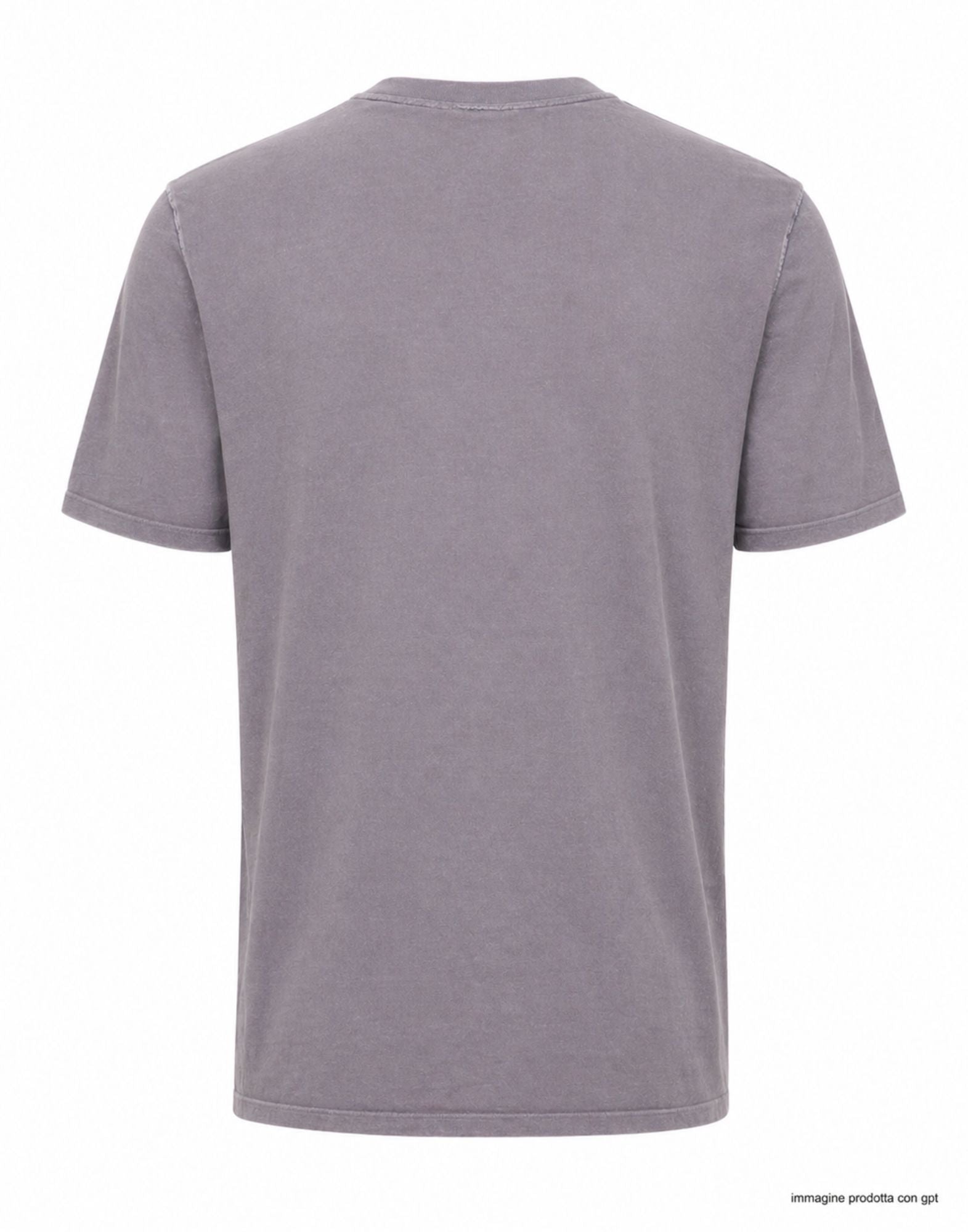 Fabrizio del Carlo Men’s Round Neck Cotton T-Shirt Grey Made in Italy FF3016 CC04-43 GREY