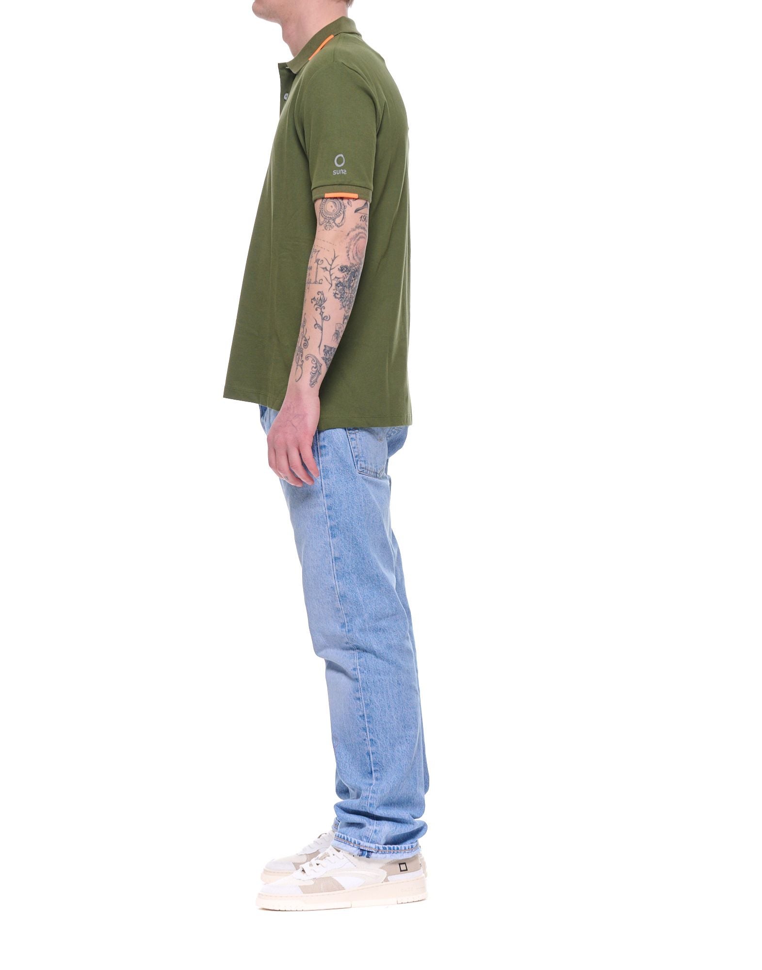 Suns Boards Federico Tag Men’s Stretch Piqué Polo Olive Regular Fit PLS61008U V3 OLIVE