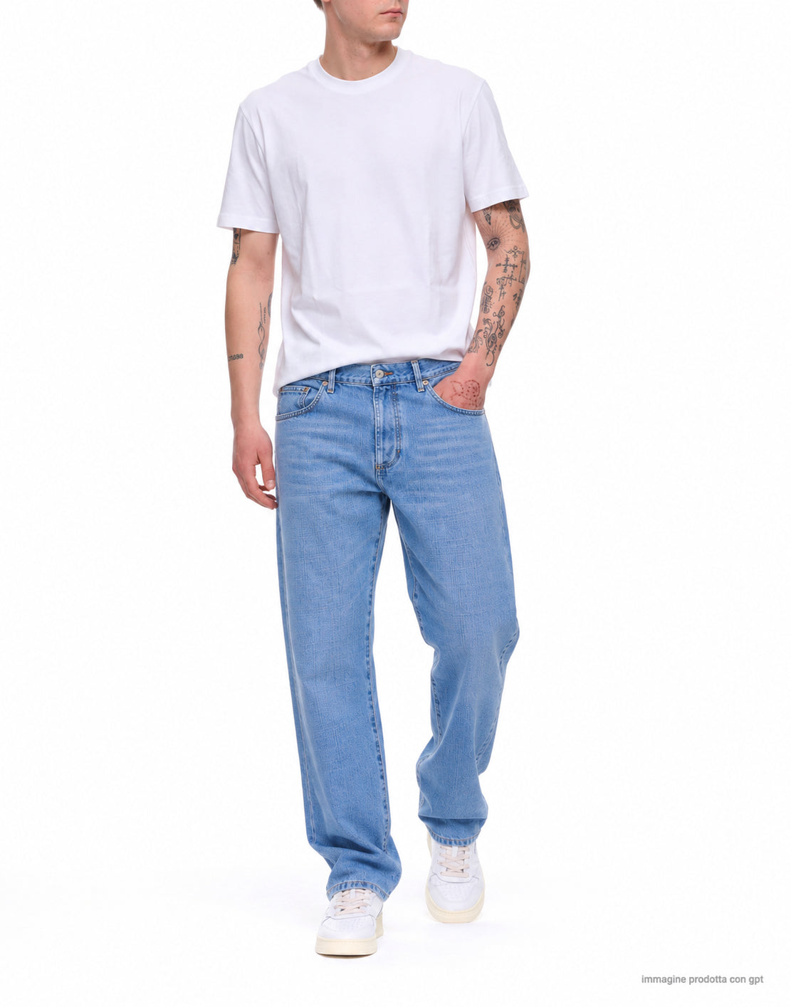 Telacruda Austin Straight Five-Pocket-Jeanshose in Hellblau TNPT0009- DE0038B 2621 LAV.