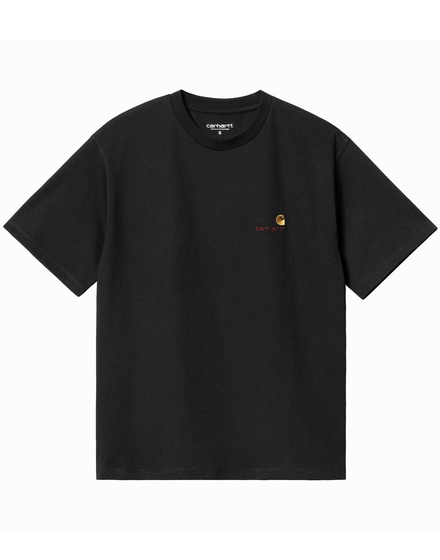 T-shirt woman I032218 89XX AMERICAN SCRIPT BLACK CARHARTT WIP