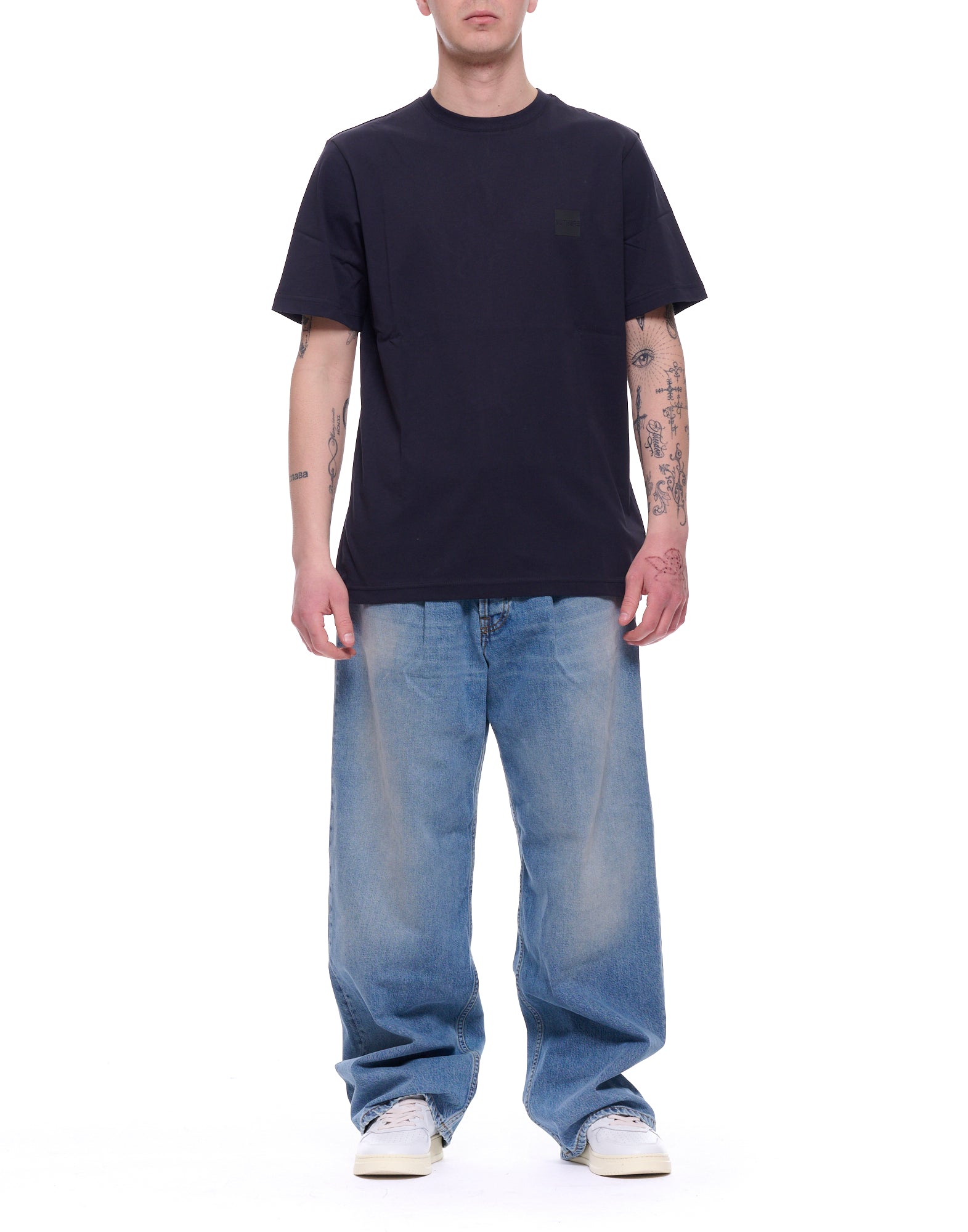 Nine:In:The:Morning Pantalón Tito de 5 bolsillos Vaqueros holgados de mezclilla azul TIT02 FS24 DENIM