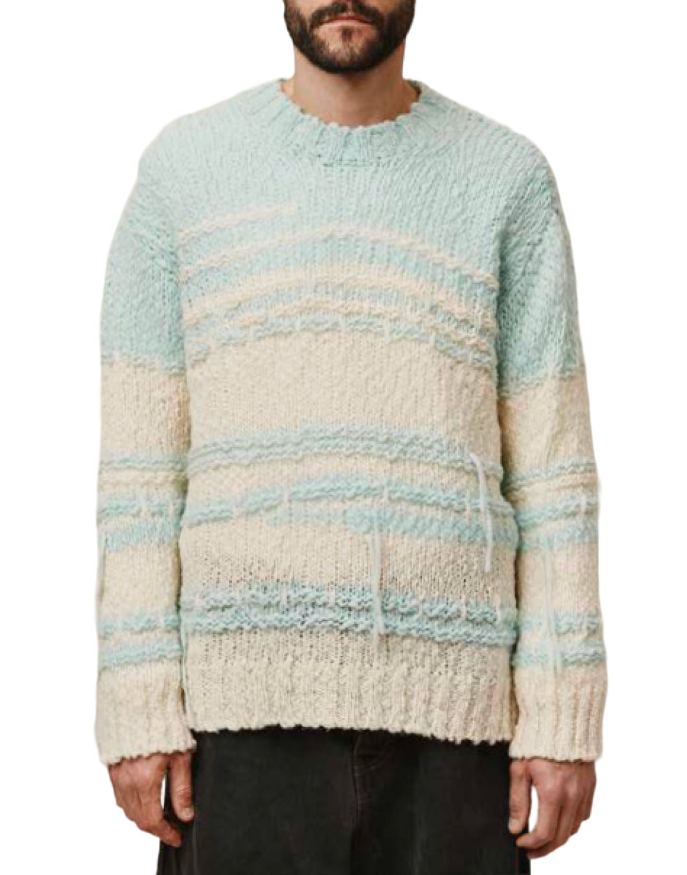 Sweater man AI24AFU14 ACQUA/PANNA Atomofactory