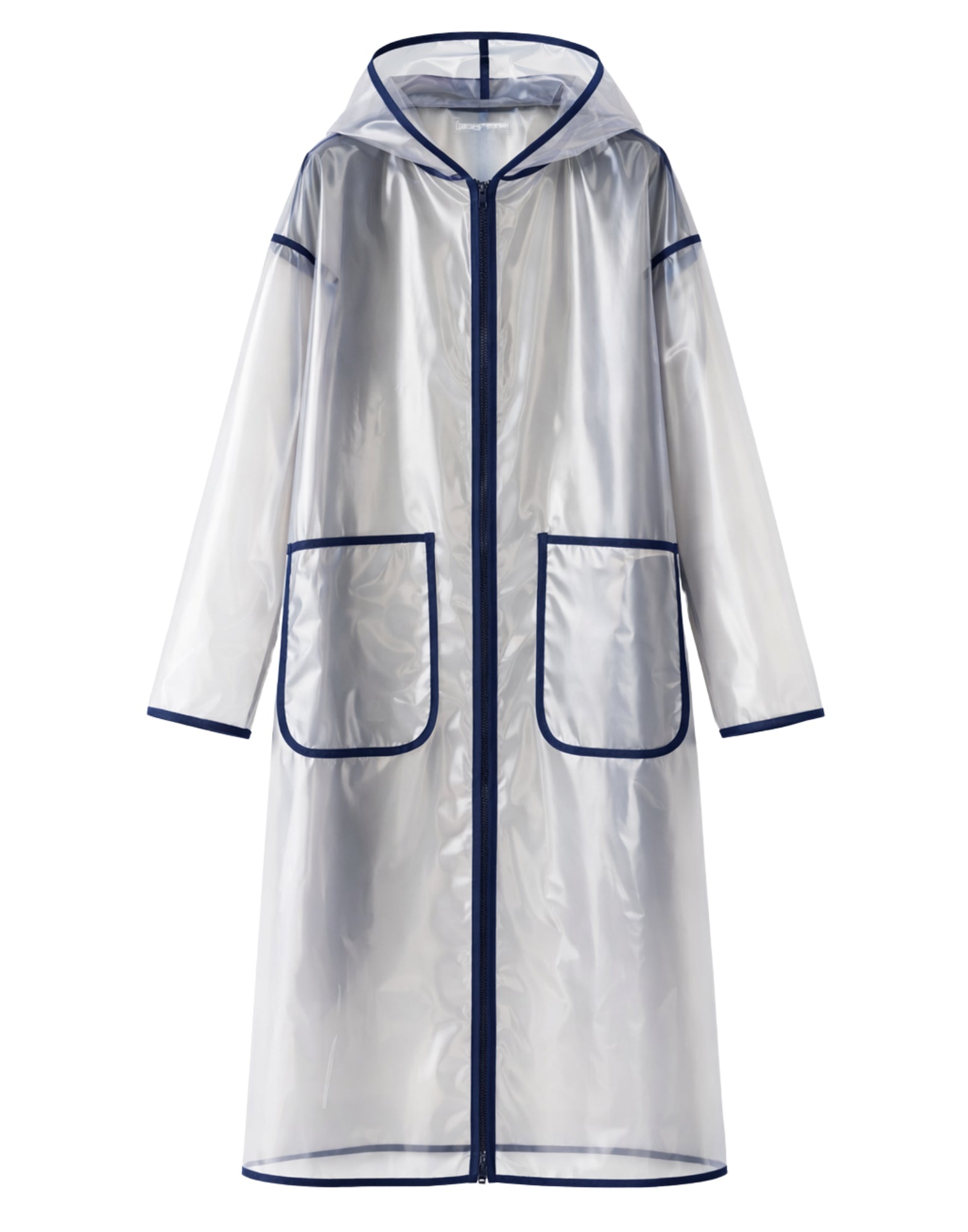 Cape Concept Middle Gomma Blue Rubberized Technical Jacket Women Italy MIDDLE GOMMA 0031-BLU