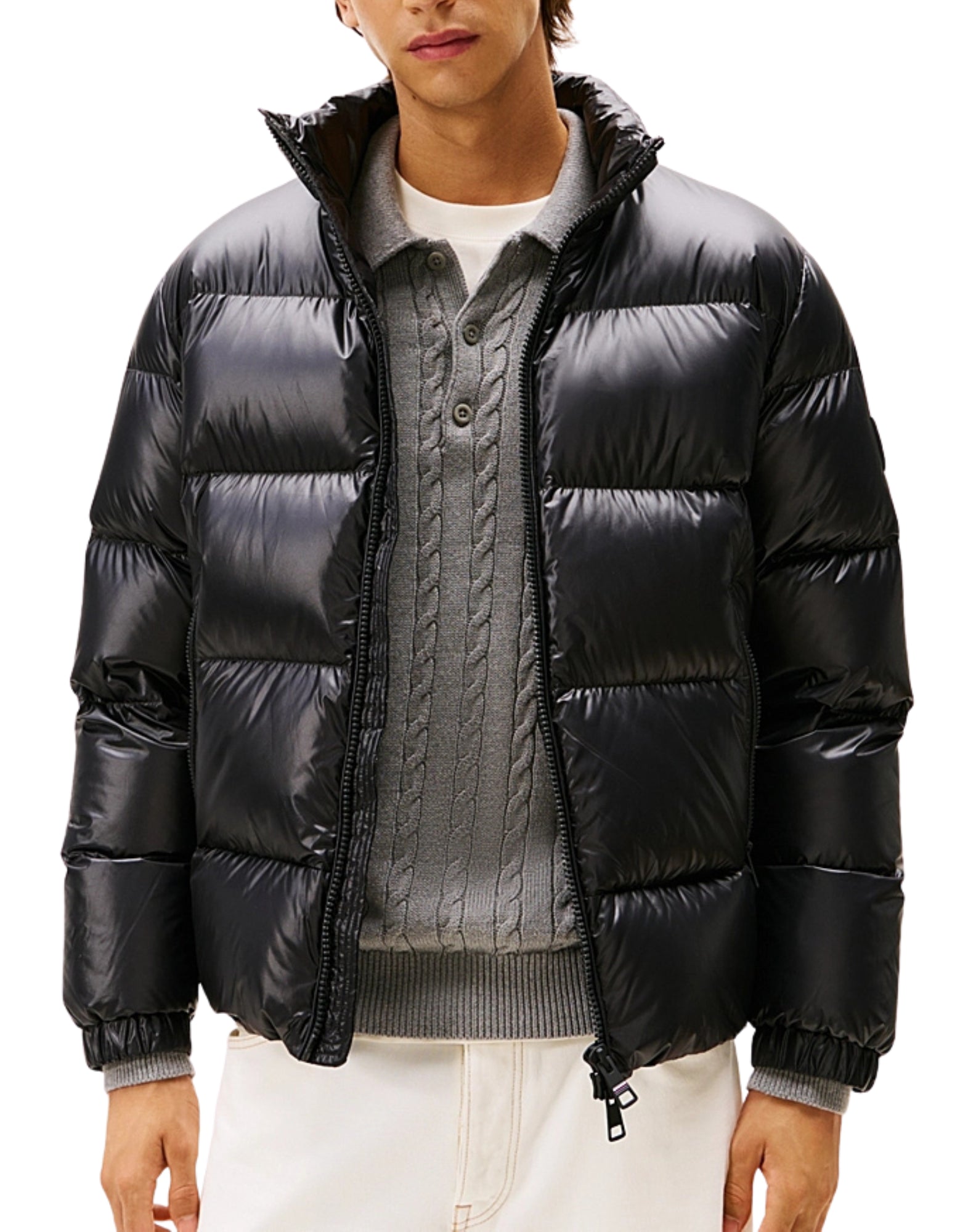 40617 BDS BLACK SHYNY DOWN JACKET - Giacche - TOMMY HILFIGER