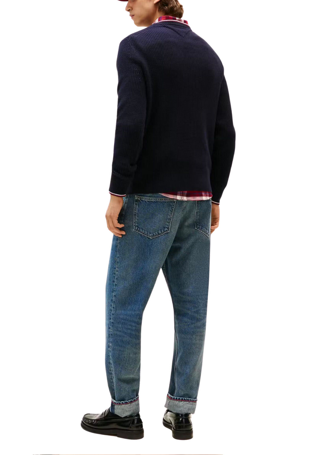 41516 DW5 BLUE CREW NECK SWEATER - Maglieria - TOMMY HILFIGER
