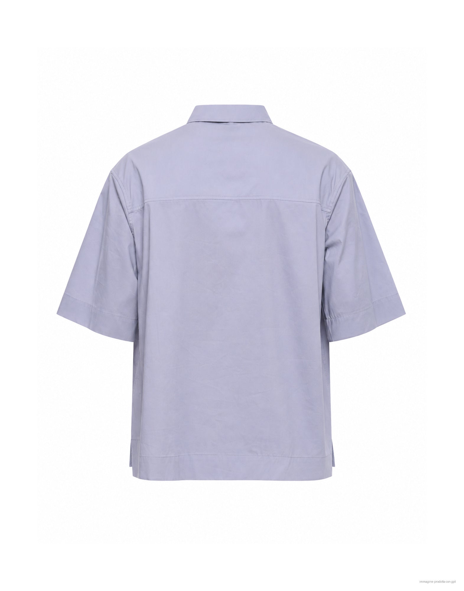 Hevo Ljusgrå kortärmad overshirtskjorta för män i bomullsblandning 050 MONTURSI SC L704 3915