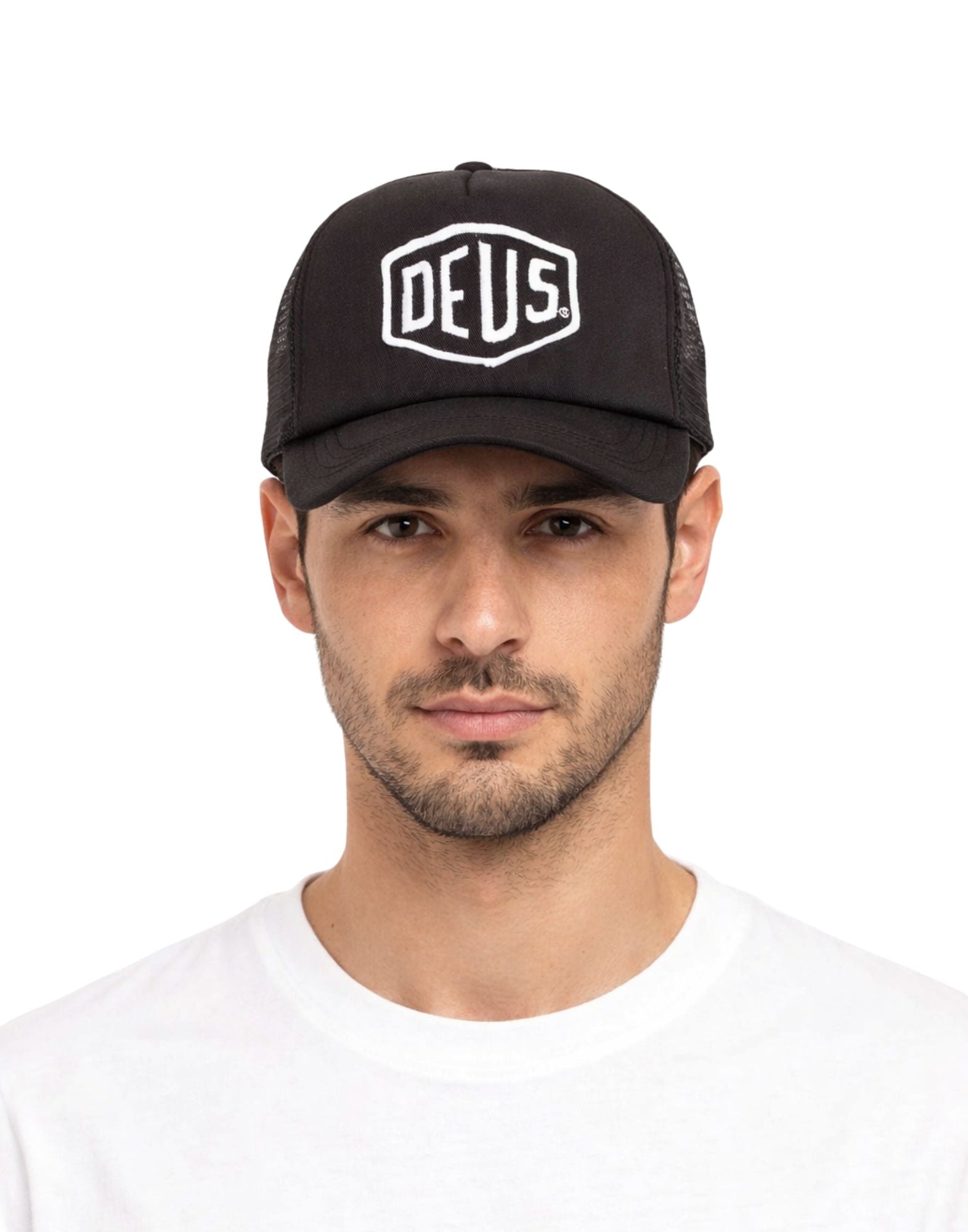 Deus Ex Machina Baylands Trucker Cap Mesh Black White Unisex D261MHA190003 BLACK-WHITE