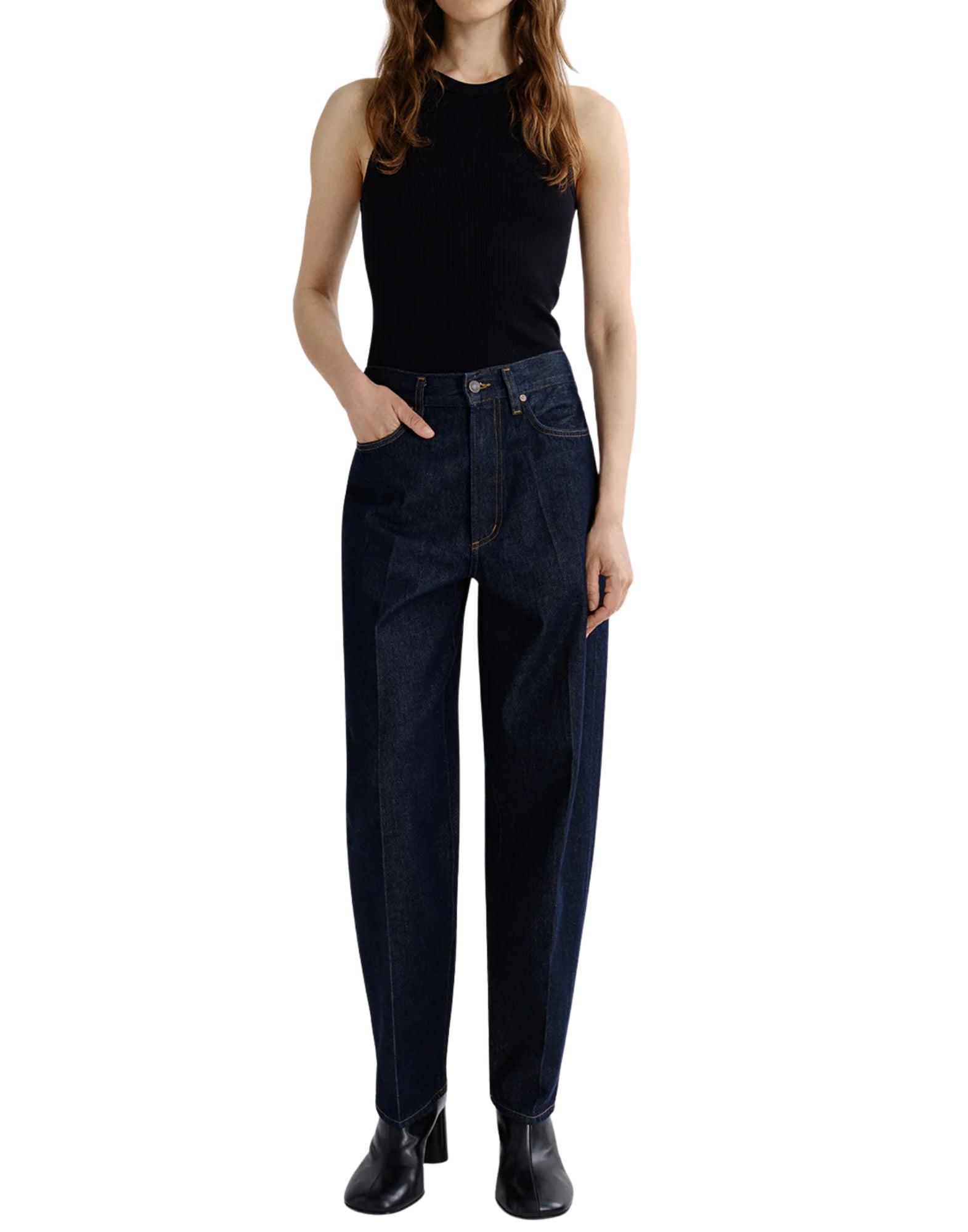 80'S Jean High rise vintage tapper Rinse