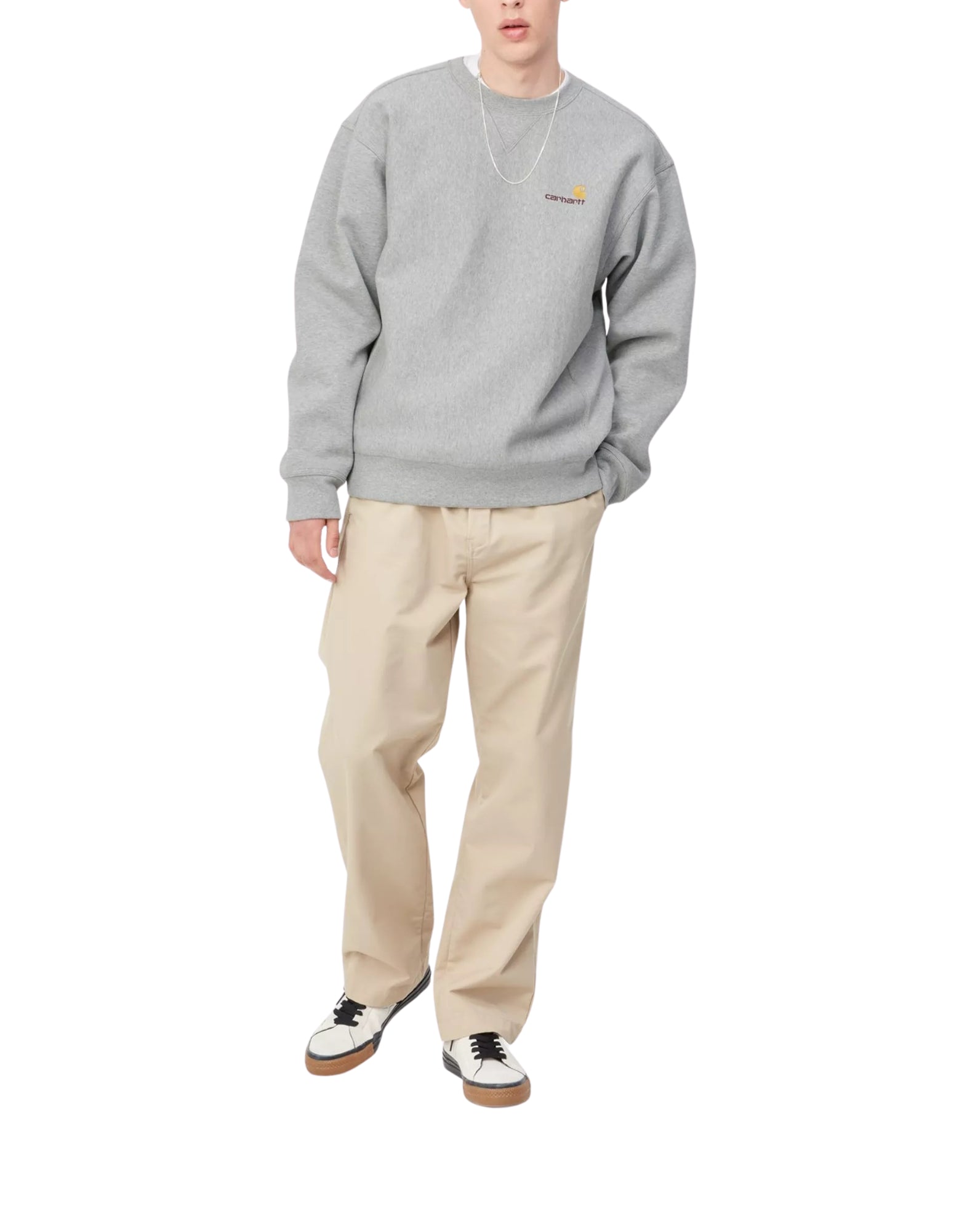 I025475 V6XX Grey Heather Pullover - Maglieria - CARHARTT WIP