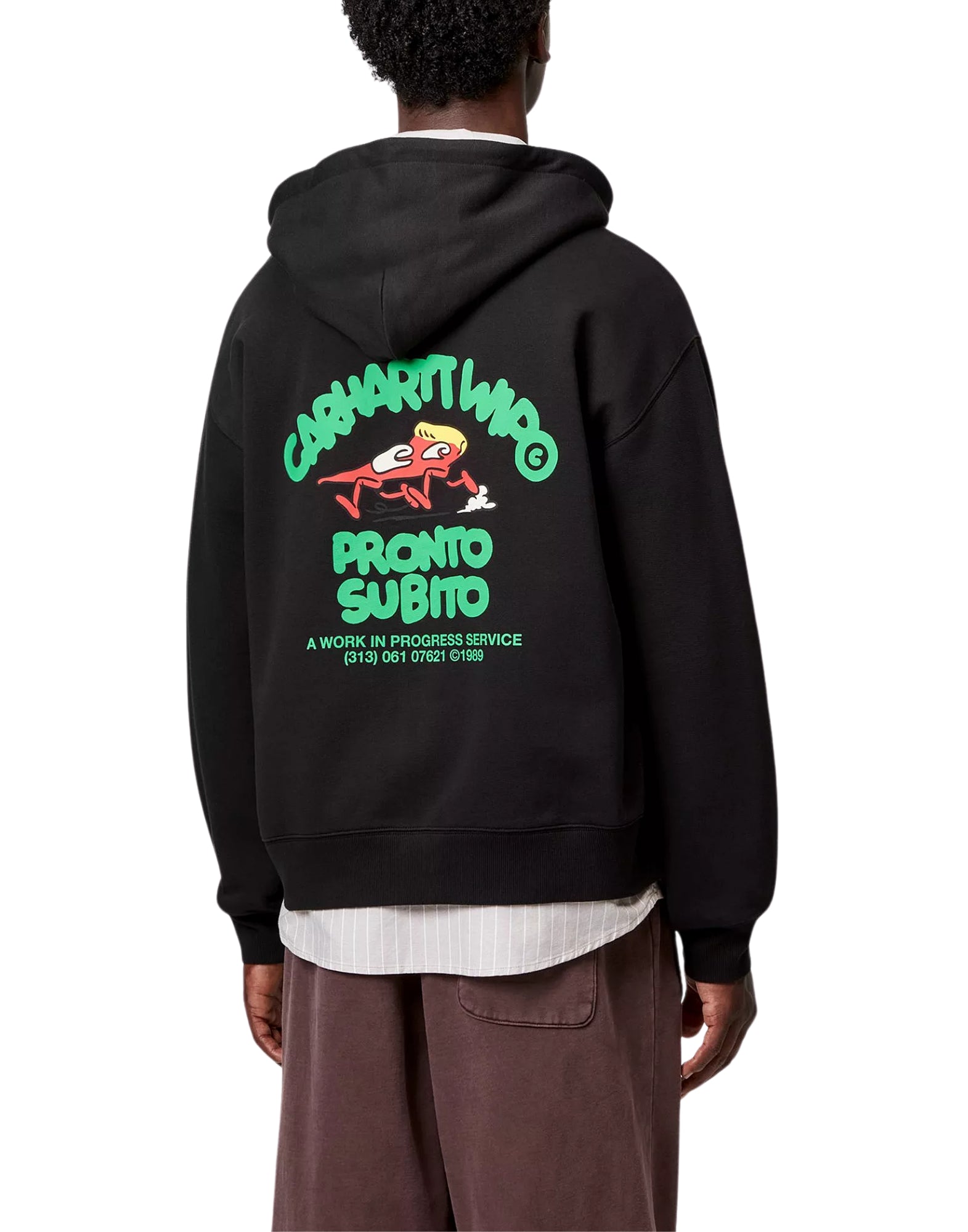 Hoodie man I035177 89XX HOODED PRONTO BLACK CARHARTT WIP