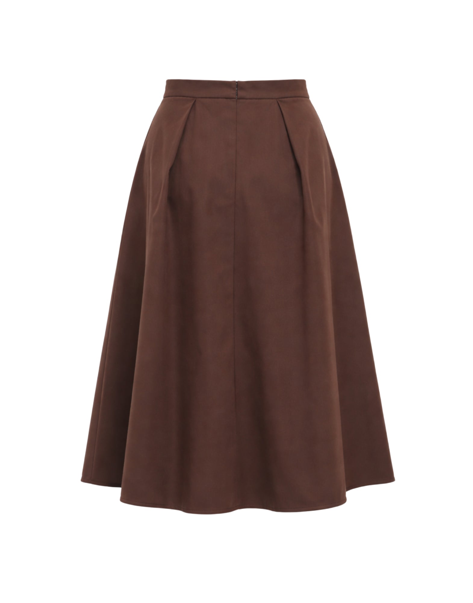 Hira Women’s Brown Bonded Skirt in Cotton Blend Made in Italy W329 010
