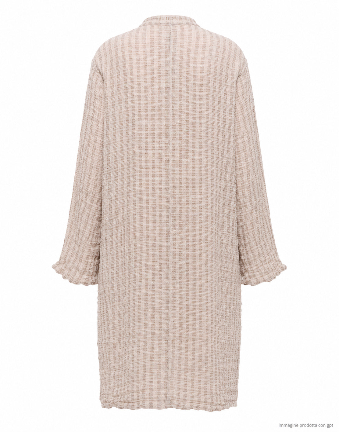 Transit Abrigo holgado con botones en la parte delantera para mujer, color blanco topo, CFDTRC11463-16 BLANCO TAUPE