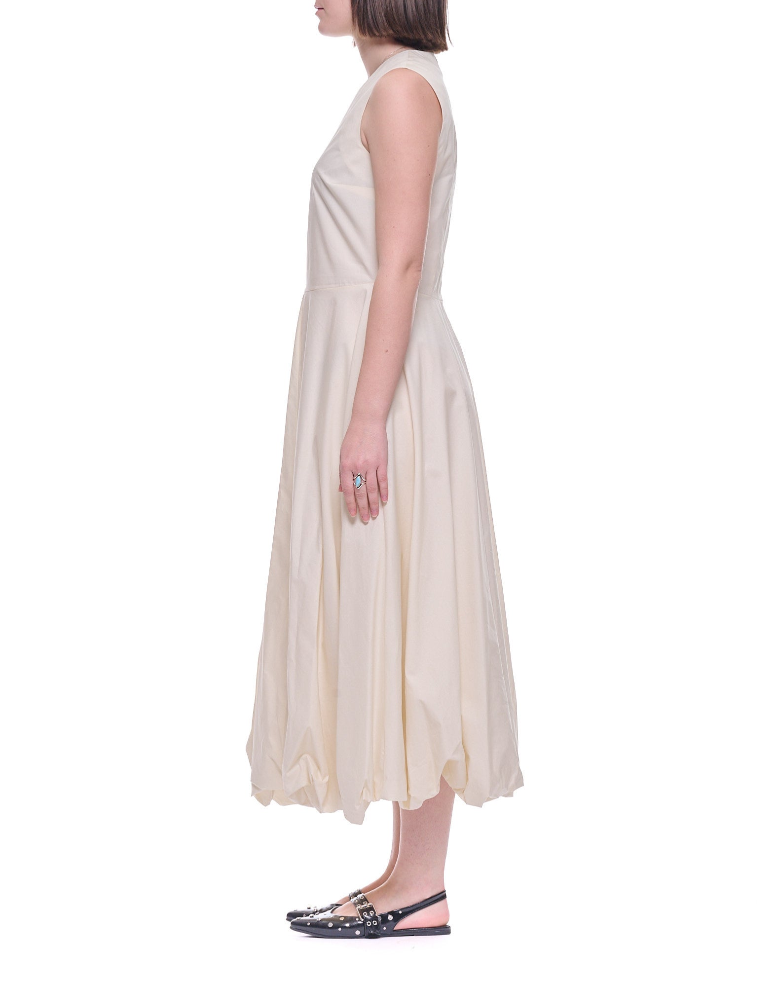 Meimeij Women’s Anise Cotton Maxi Dress, Zip Closure, Regular Fit, Made in Italy E6/I/M6EA23 824 ANISE