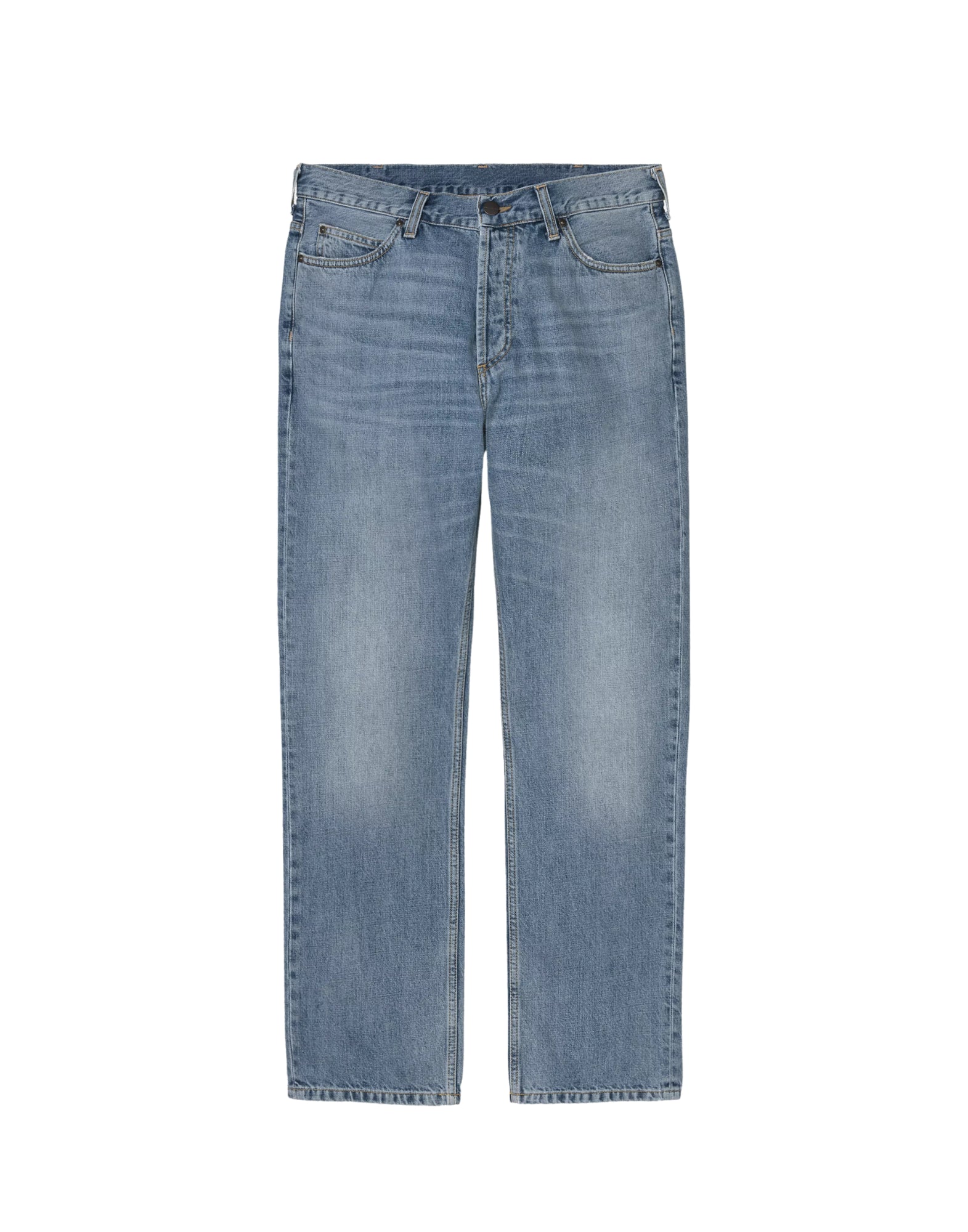 Pantalones Marlow azules, con efecto desgastado y decolorado