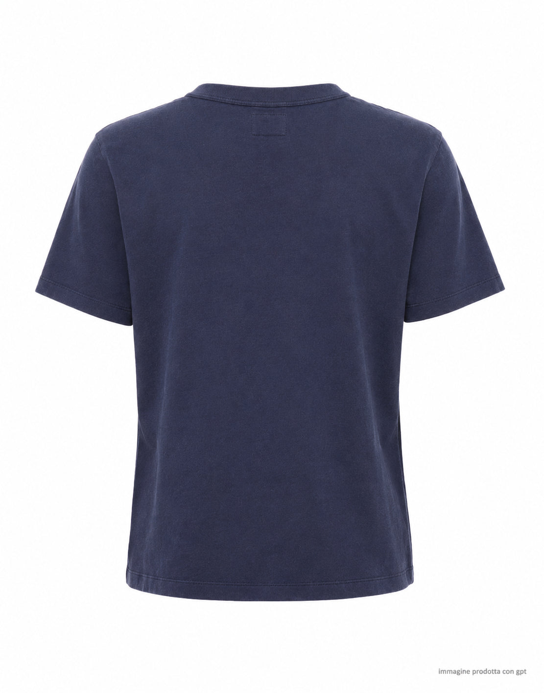 Mangez de la poussière 673 pour femmes Basic Short T-shirt à manches en bleu indien W-J-088-CHT543 BLEU INDIA