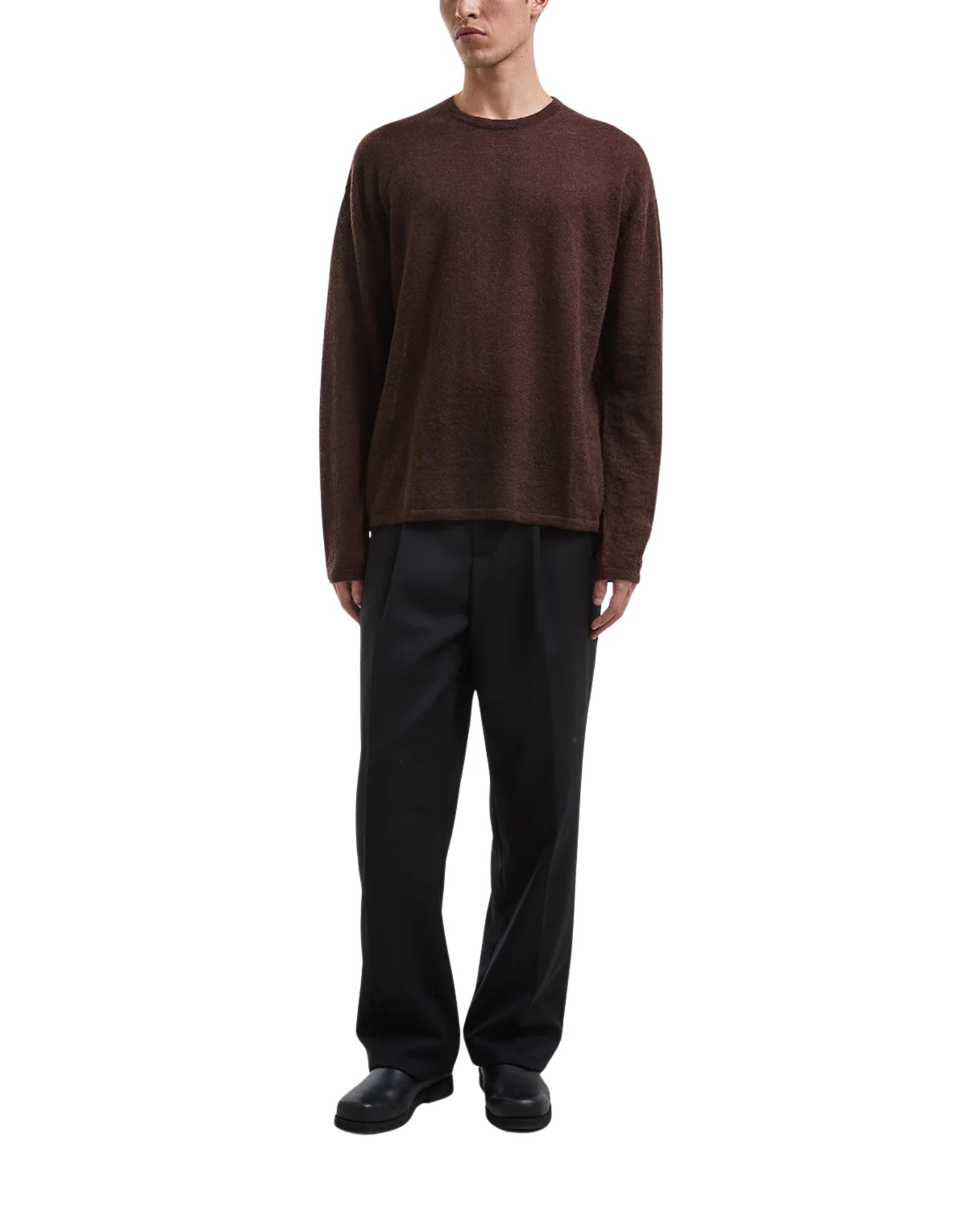 I698 1118 BROWN SWEATER FIUMARA - Maglieria - Hevo