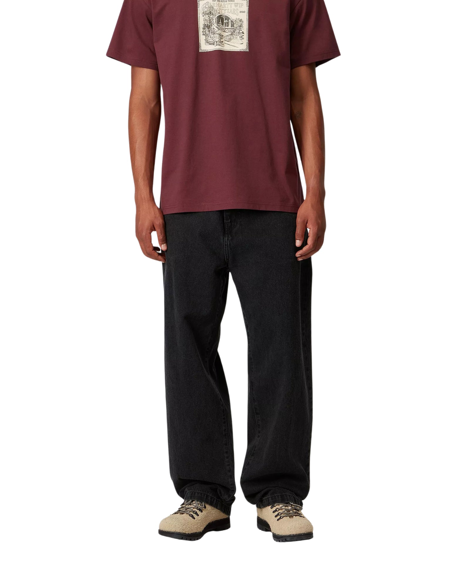 Jeans man I030468 8906 LANDON PANT BLACK STONE WASHED CARHARTT WIP